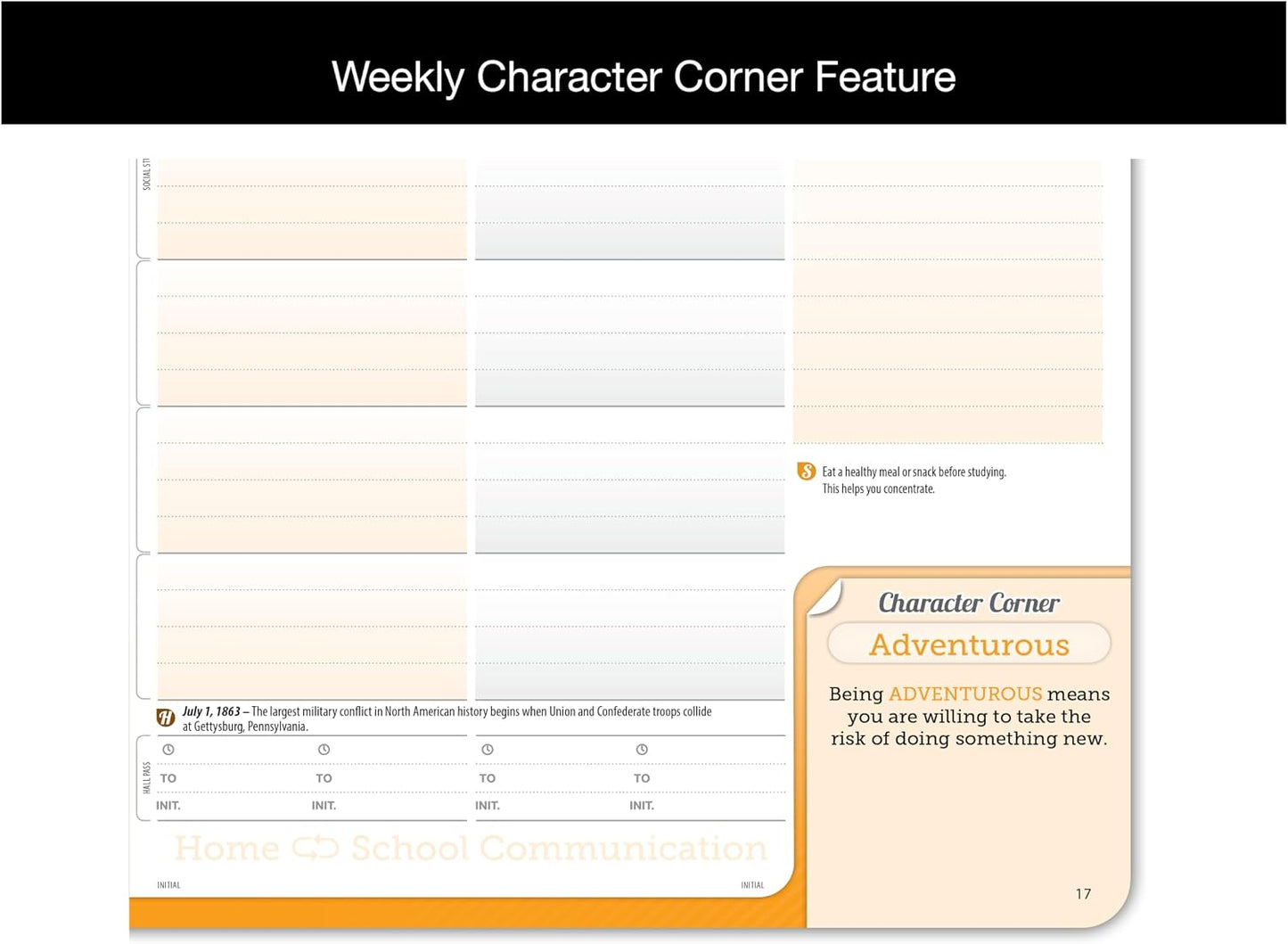 Middle & High School Weekly Planner with Boulder Cover, 6.75" x 9" | 2026-2027 academic year, durable for backpacks and lockers, vertical layout, goal setting, portable size, lay flat design