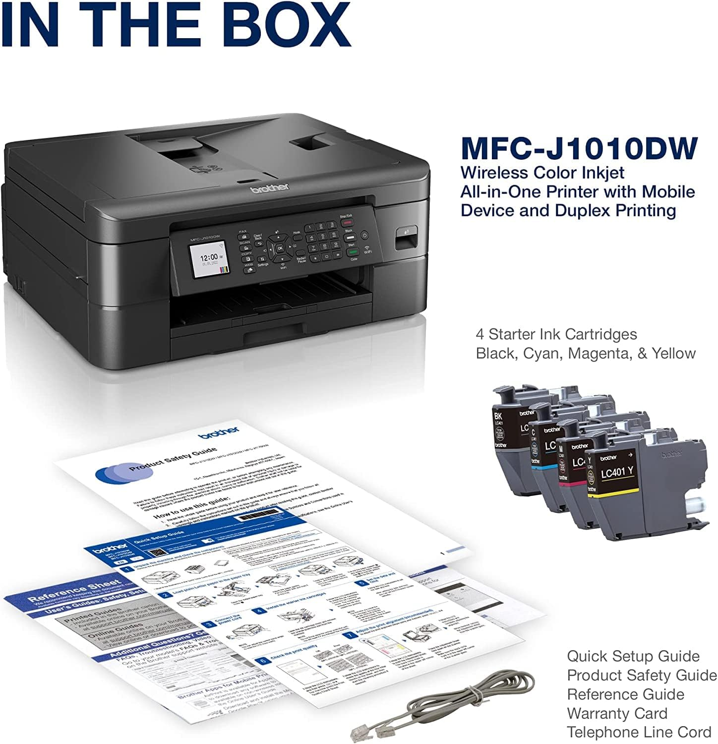 Brother MFC-J1010DW Wireless Color Inkjet All-in-One Printer with Mobile Device and Duplex Printing, Refresh Subscription and Amazon Dash Replenishment Ready (Renewed Premium) - Lumora Desk