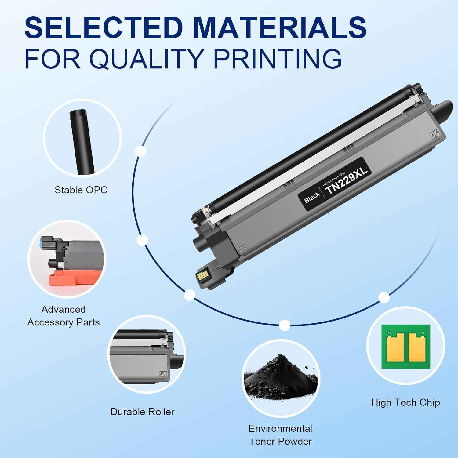 TEINO Compatible TN229XL Black Toner Cartridges Replacement for Brother TN229XL TN229 TN229XLBK TN 229 TN 229XL Toner for MFC-L3720CDW MFC-L3780CDW HL-L3220CDW HL-L3280CDW HL-L3300CDW Printer (2 Pack)