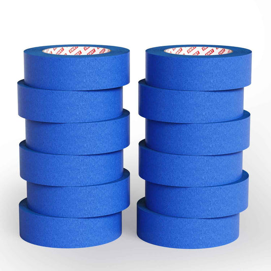 SWRT Blue Painters Tape 1 Inch x 55 Yards, 12 Rolls (660 Yards) – Sharp Clean Paint Lines, No-Residue Painters Tape for Walls, Trim & Baseboards, Easy Removal Masking Tape for Home Projects