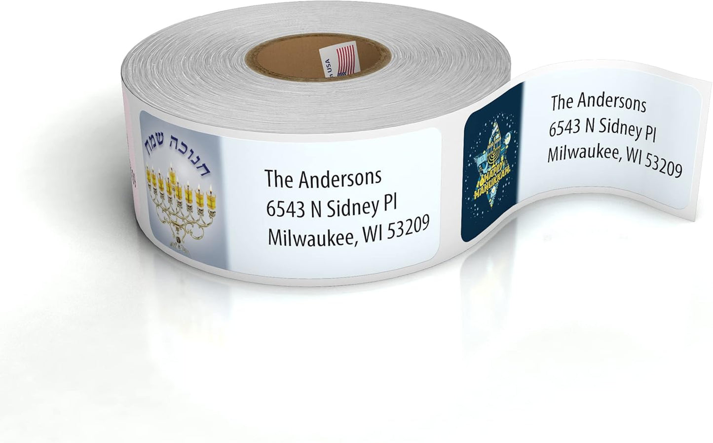 Customized Personalized Address Labels - Made in The USA by Kenco (500 Labels, Hannukah) - Lumora Desk