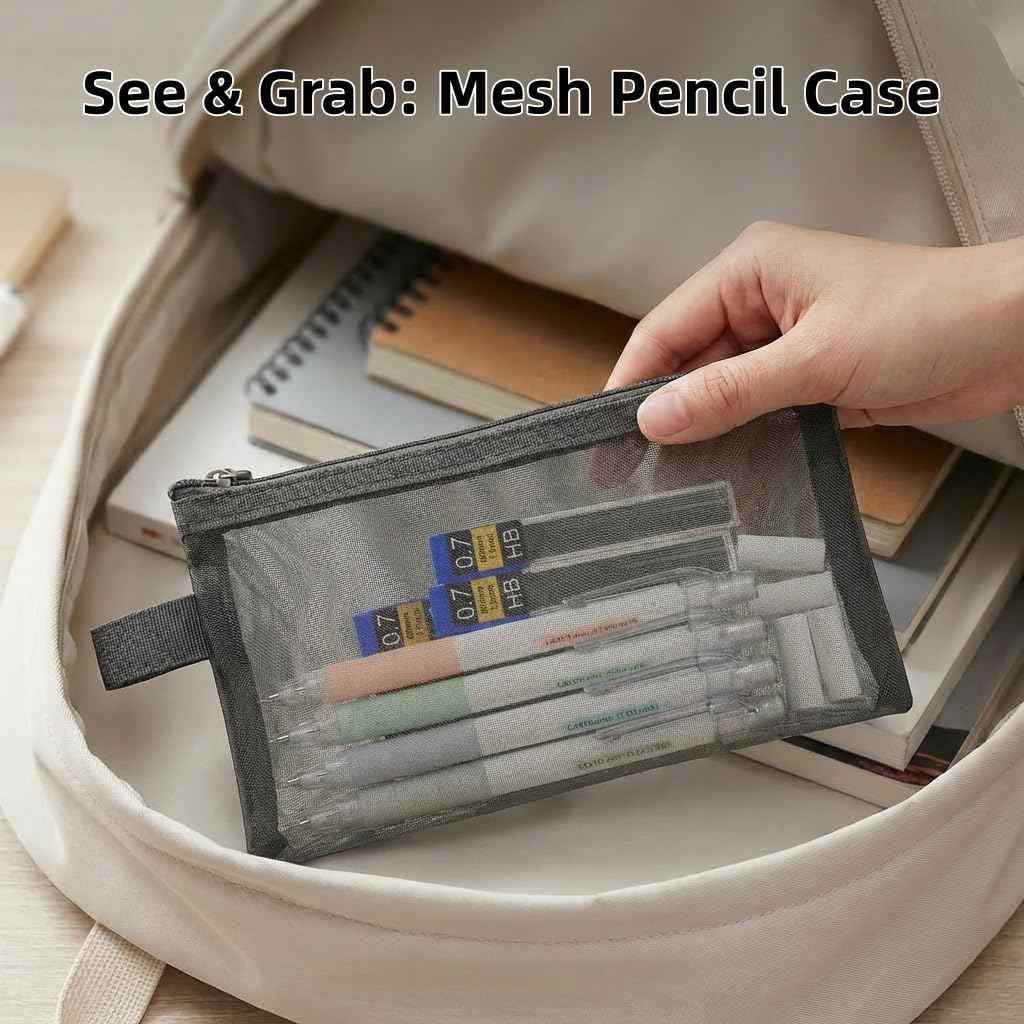 0.5mm Mechanical Pencil Set with Case: Cute Pencils Set Include Lead Eraser Refills, Ruler – Ideal for Students, Teachers, Writing, Drawing, School daily use (0.5mm)
