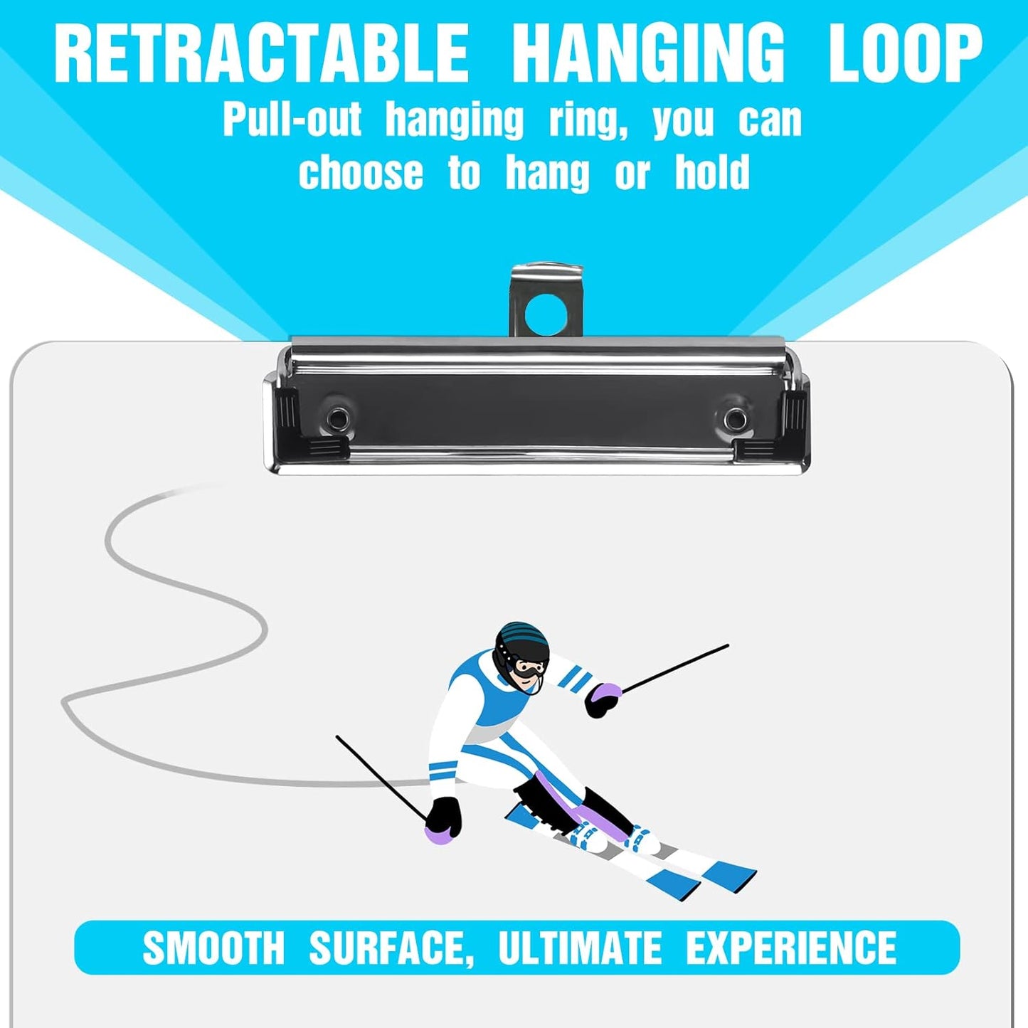 Dry Erase Clipboards, HERKKA 32 Pack Hardboard Office Whiteboard Clipboards Low Profile Clip Standard A4 Letter Size, ECO Friendly, Size 12.5 x 9 Inch