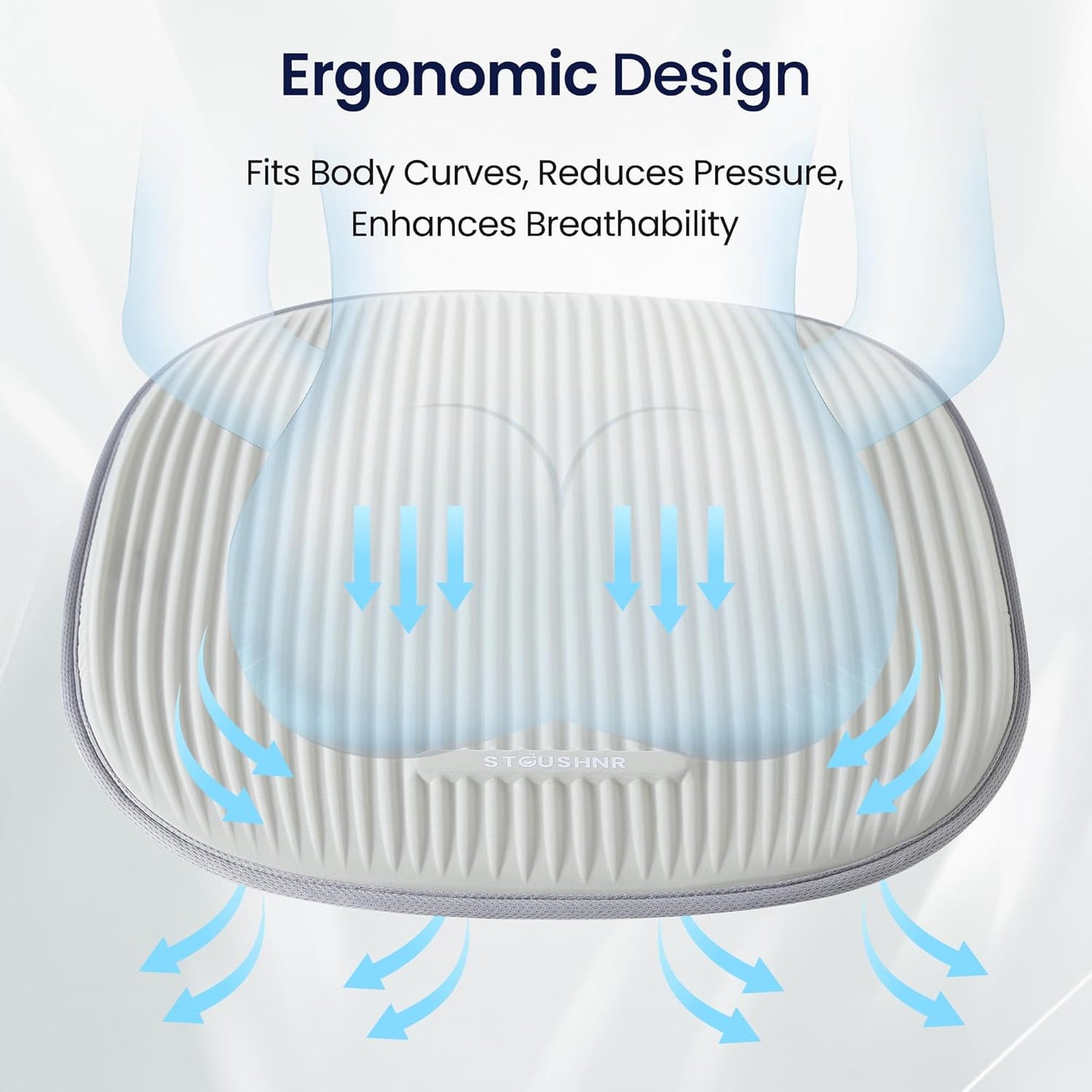 Gel Seat Cushion for Long Sitting,3-Second Cooling Pressure Relief Pillow for Car Seat & Office Chair,Back,Tailbone,Coccyx Comfort Support Seat Pad (Green)
