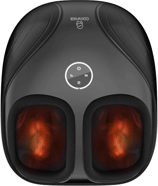 COMFIER Shiatsu Feet Massager Machine,Birthday Gifts for Men&Women,Foot Massager with Heat,Kneading Rolling Compression for Plantar Fasciitis,Neuropathy Fits up to Men Size 12, for Home Office Use