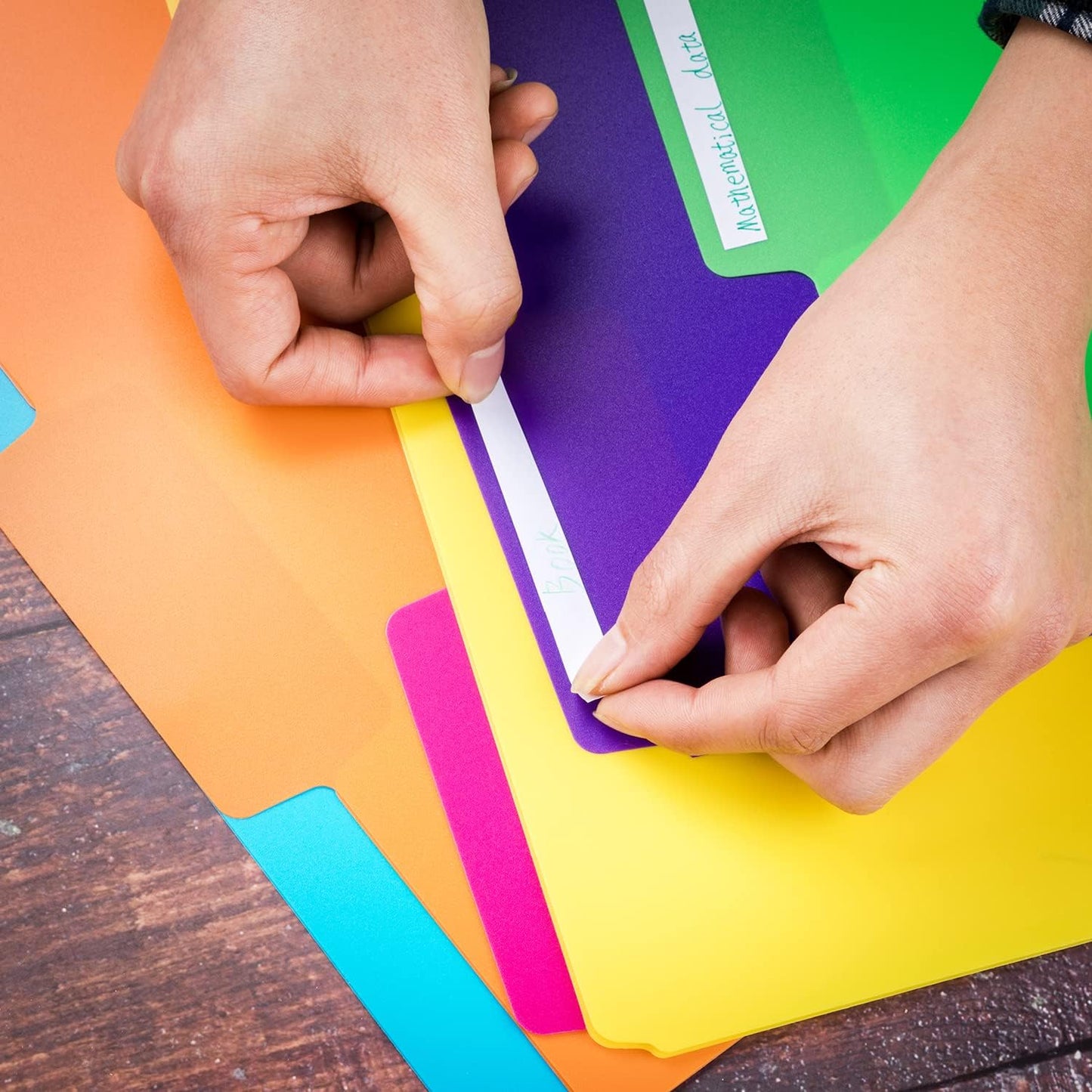Mr. Pen- File Folders, 1/3 Cut Tab, 6 Pack, Assorted Colors, Letter Size, Colored File Folders, Letter File Folders