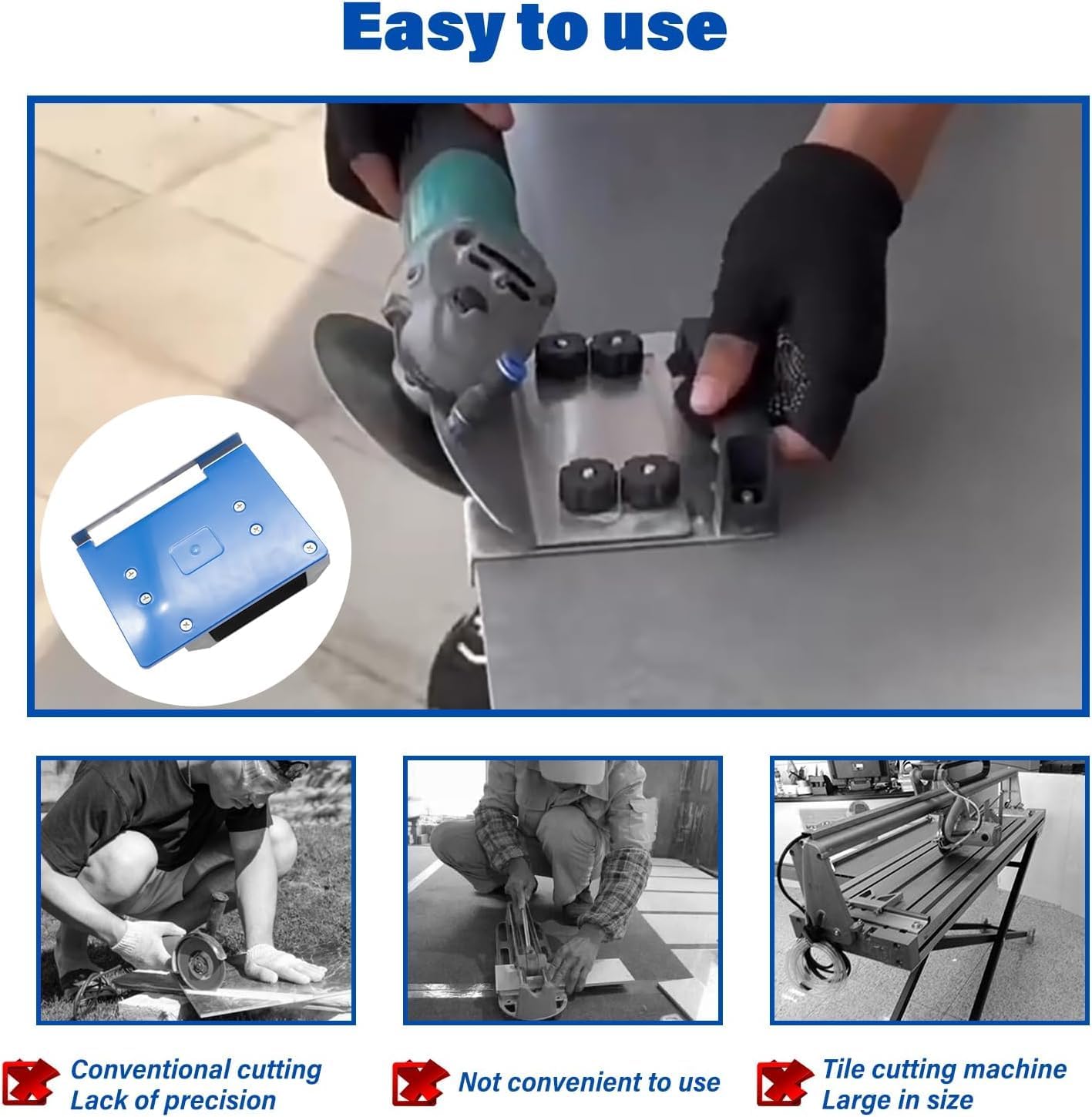 45 degree tile chamfering tool, Angle Grinder Stand For Tile 45° Chamfer Cutting, 100-Type Universal 45 Degree Tile Chamfering Stand Type Angle Grinder