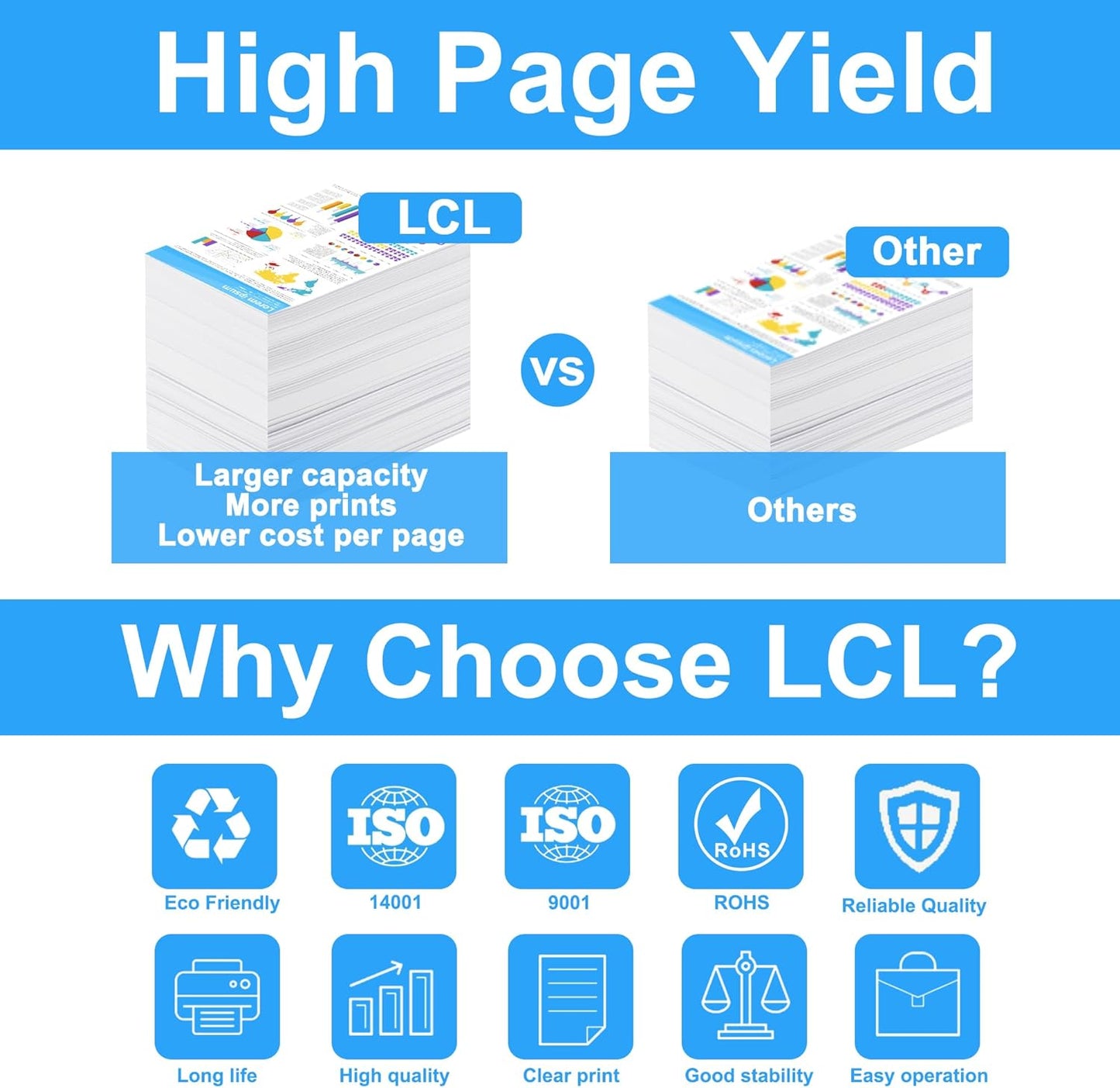 LCL TK5272 TK-5272 TK-5272K Toner Cartridge Replacement for Kyocera 1T02TV0US0 Toner for Kyocera ECOSYS M6230cidn M6235cidn M6630cidn M6635cidn P6230cdn Pinter (1-Pack Black)