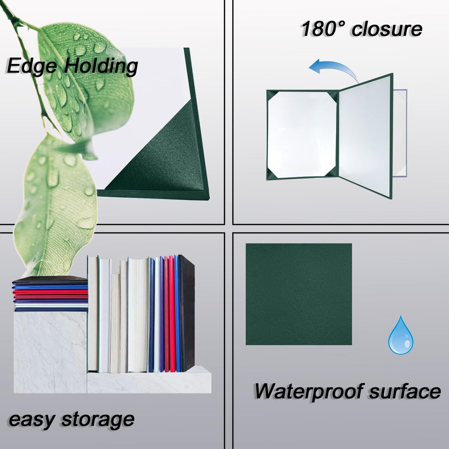 Certificate Holders 8.5"x11" Graduation Diploma Cover Document Leather Folders,Forest Green-2 Pack