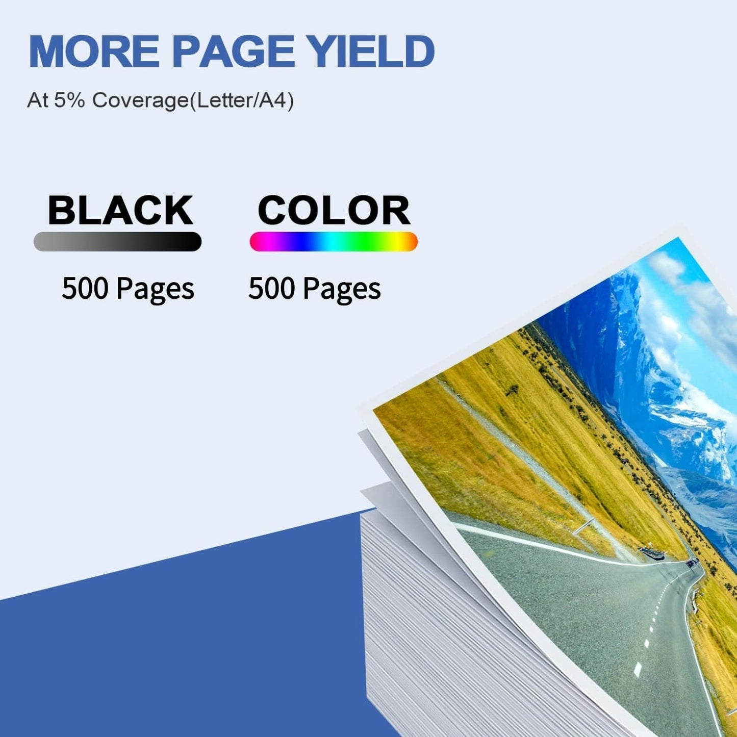 LC401XL Black Ink Cartridges High Yield Compatible for Brother LC401 XL LC401XL Black Ink Cartridges for Brother MFC-J1010DW MFC-J1012DW MFC-J1170DW Printer - 2 Pack LC401XLBK