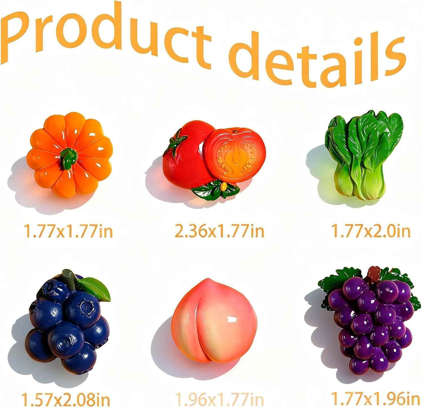 6 Pcs Cute Funny Fridge Magnets - Strong Refrigerator Magnets for Home Kitchen & Office Decor - Adorable Magnetic Decorations for for Whiteboard & Blackboard, Students, Families & Gift Lovers