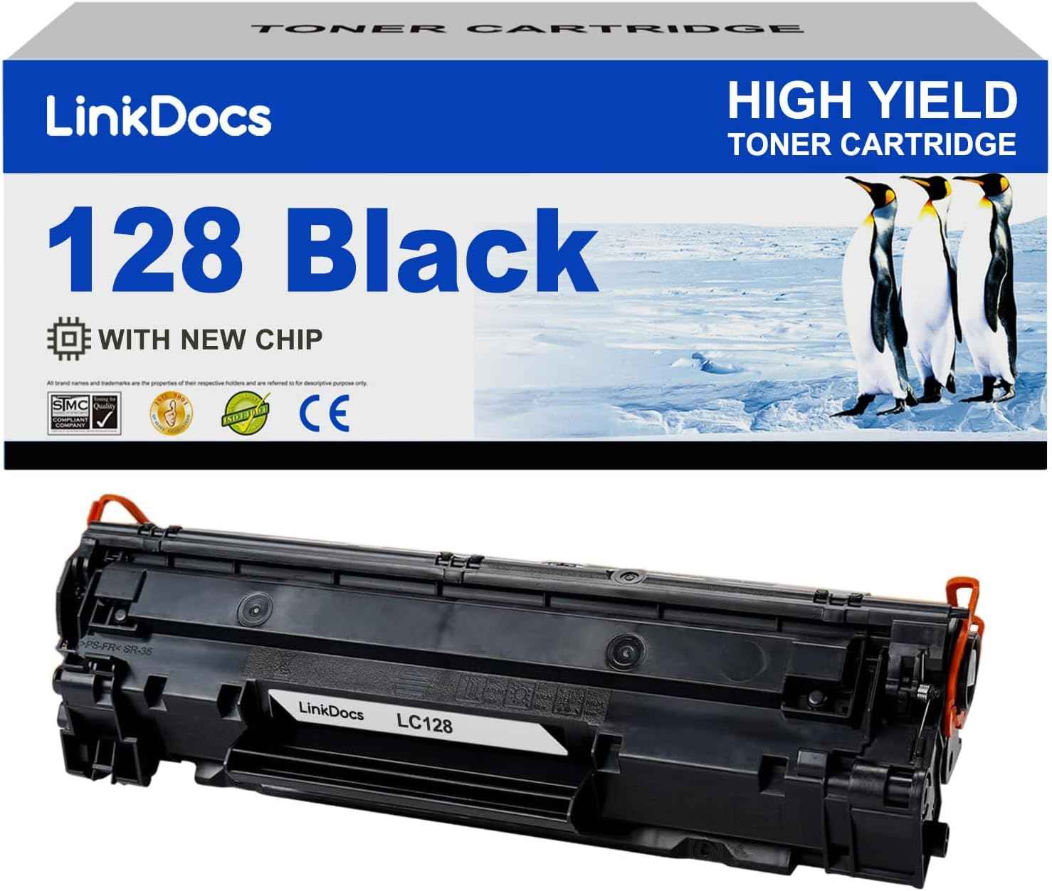 LinkDocs 128 CRG-128 Toner Cartridge Replacement for Canon 128 CRG-128 3500B001AA Used with Canon ImageCLASS D530 D550 MF4570dw MF4770n MF4880dw MF4890dw MF4450 MF4420n FaxPhone L190 L100 Printer