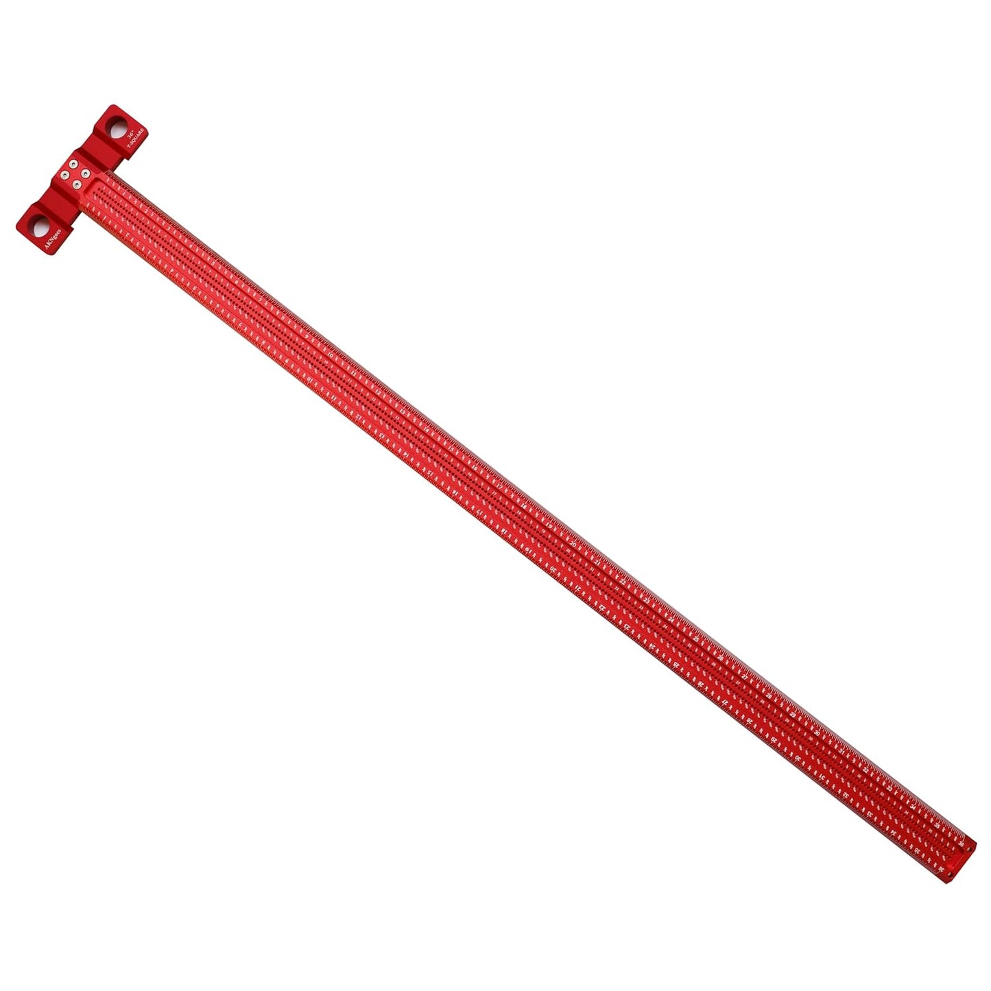 Woodworking Scriber t Square Ruler 36inch with Thoughtful Support Lips, t Square Woodworking Scriber, Aluminum Alloy Architect Ruler for Carpenter Work, Layout and Measuring Tools-Red…