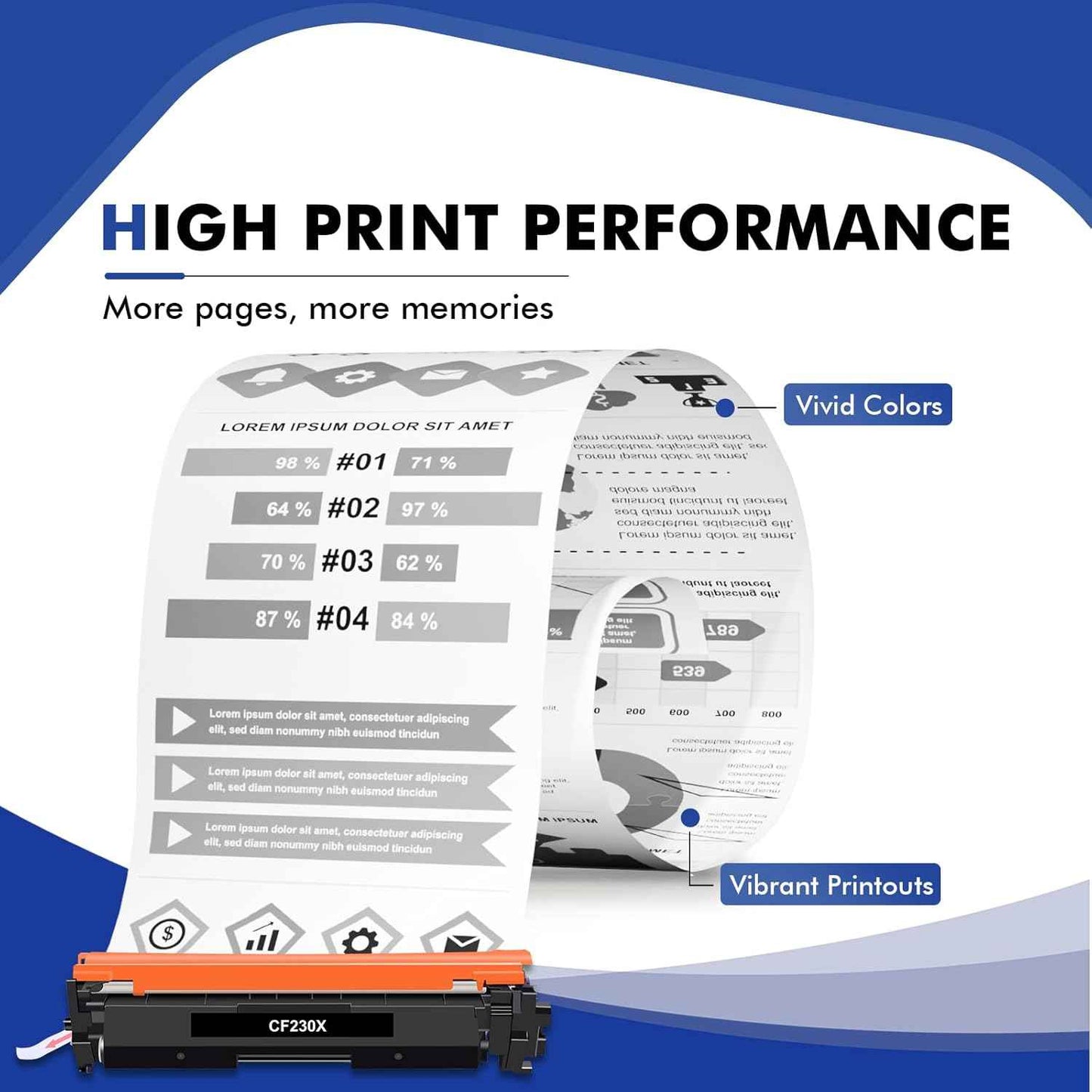 30X CF230X Black High Yield Toner Cartridge Compatible Replacement for HP 30X CF230X 30A CF230A M203dw for HP LaserJet Pro MFP M227fdw M227fdn M203dn M227sdn M203d M227 M203 Series Printer 2 Pack