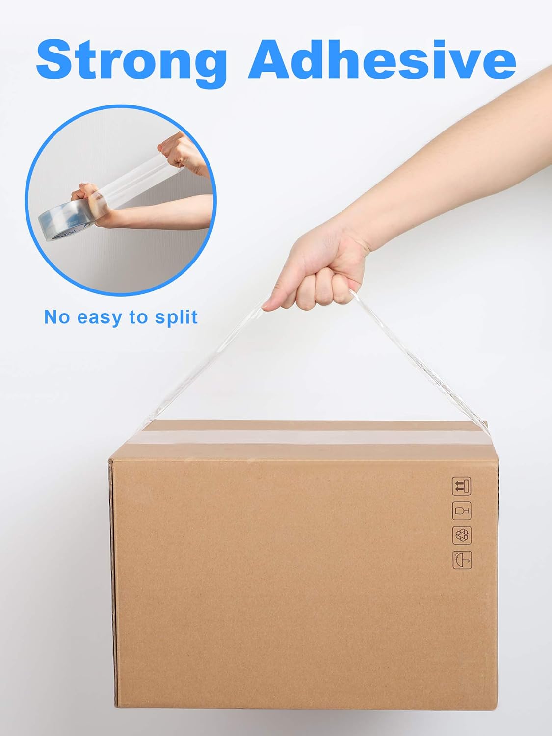 JARLINK Clearer Packing Tape 18 Rolls, Heavy Duty Packaging Tape for Shipping Packaging Moving Sealing, 2.8mil Thicker, 1.88 inches Wide, 60 Yards Per Roll, 1080 Total Yards