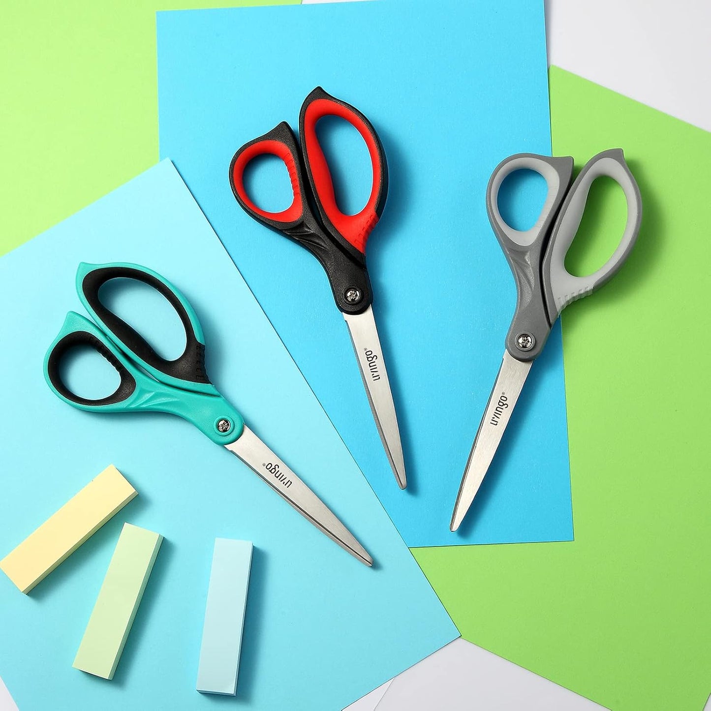 LIVINGO Sharp Scissors All Purpose: 36 Pack of Scissors Bulk Heavy Duty Multipurpose Cutting Fabric Wrapping Paper Sewing Craft for Office Middle High School Home, 8.5 Inch