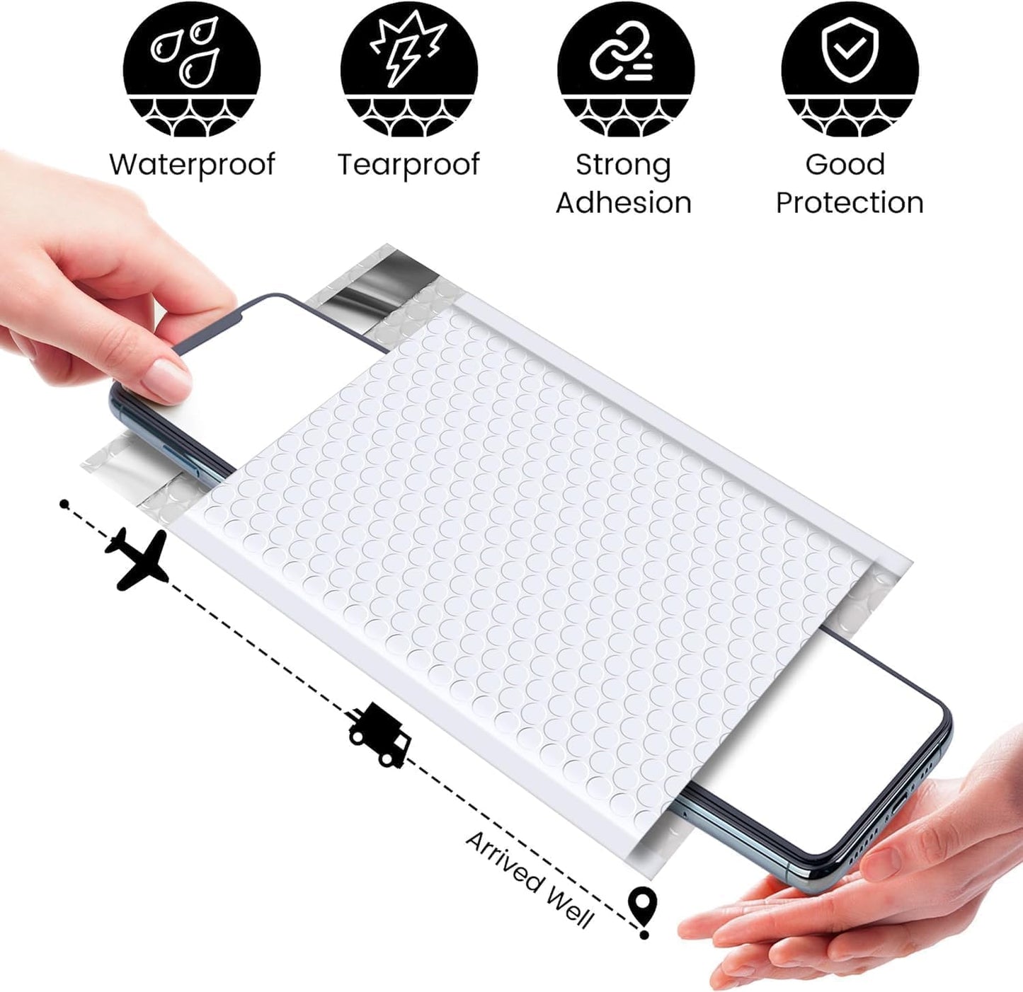 Fuxury Bubble Mailers 6x10" White Padded Envelopes 9600Pack Strong Adhesion Thick Padded Mailers for Small Business Mailing Small Items,Jewelry,Makeup