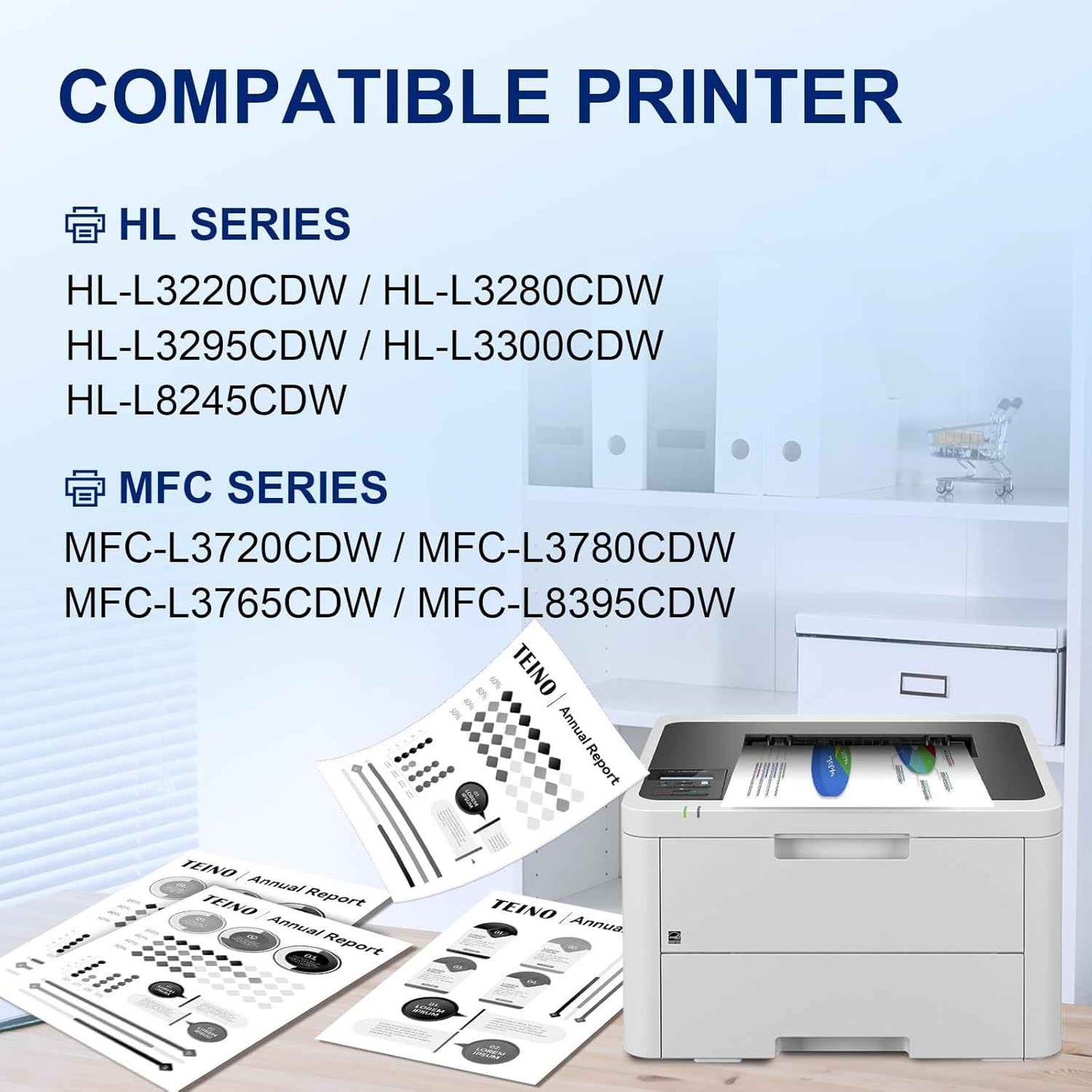 TEINO Compatible TN229XL Black Toner Cartridges Replacement for Brother TN229XL TN229 TN229XLBK TN 229 TN 229XL Toner for MFC-L3720CDW MFC-L3780CDW HL-L3220CDW HL-L3280CDW HL-L3300CDW Printer (2 Pack)
