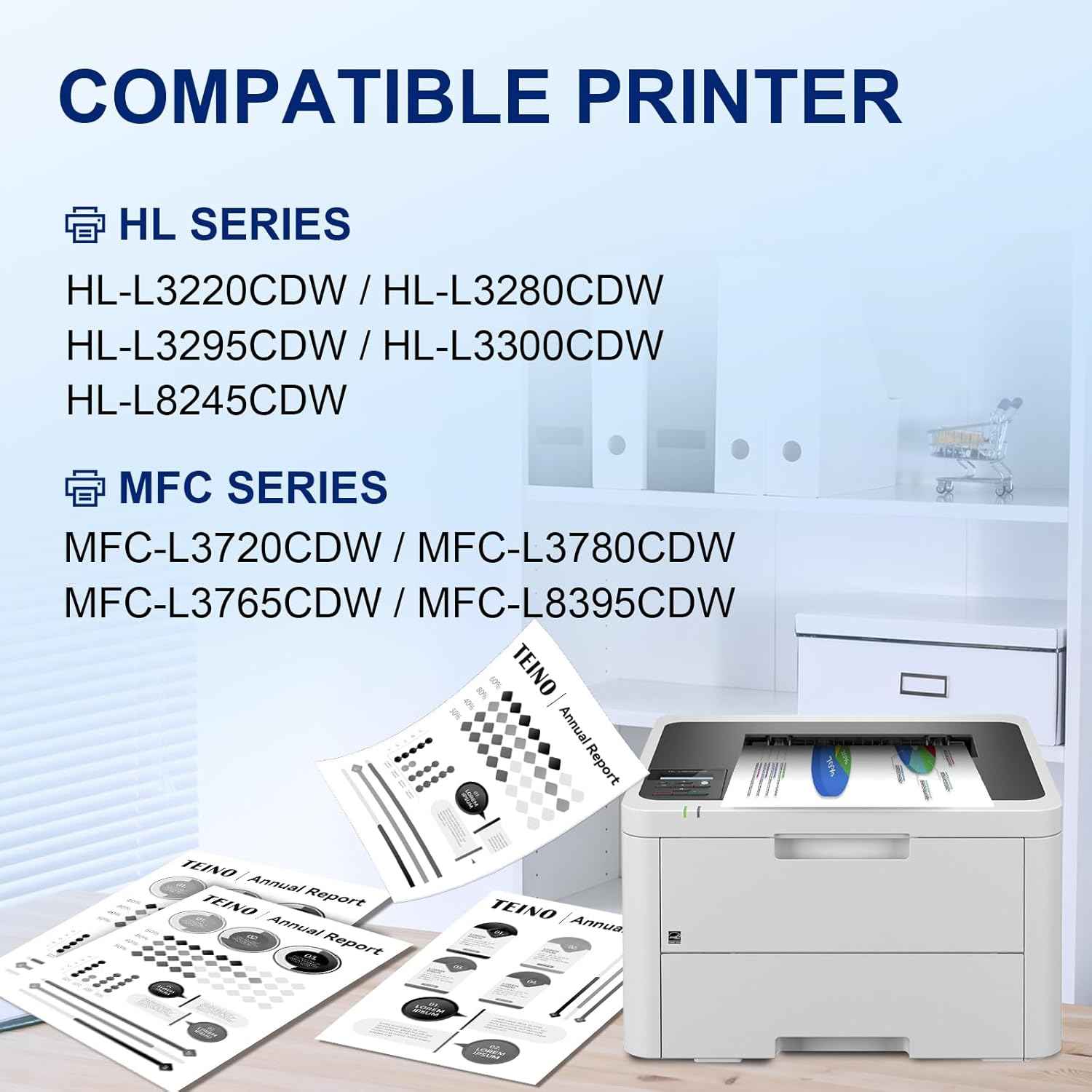 TEINO Compatible TN229XL Black Toner Cartridges Replacement for Brother TN229XL TN229 TN229XLBK TN 229 TN 229XL Toner for MFC-L3720CDW MFC-L3780CDW HL-L3220CDW HL-L3280CDW HL-L3300CDW Printer (2 Pack)