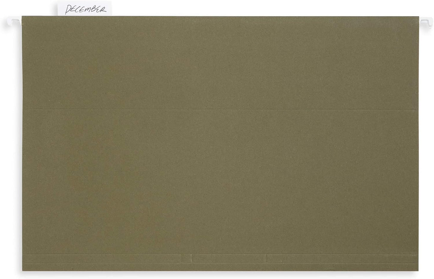 Blue Summit Supplies Hanging File Folders, 1/5 Cut Adjustable Tabs, Legal Size, 5 Tab Locations, Designed for Legal and Law Office File Organization, Standard Green, 50 Pack, Legal Size