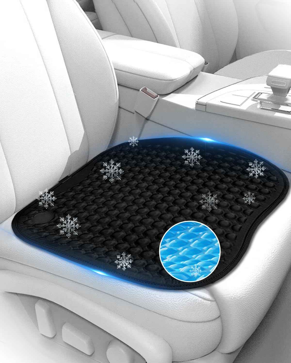 Cooling Ice Car Seat Cushion for Long Driving, Super Cold Car Cushion, Gel Seat Cushion Keep Cool for Long Car Rides