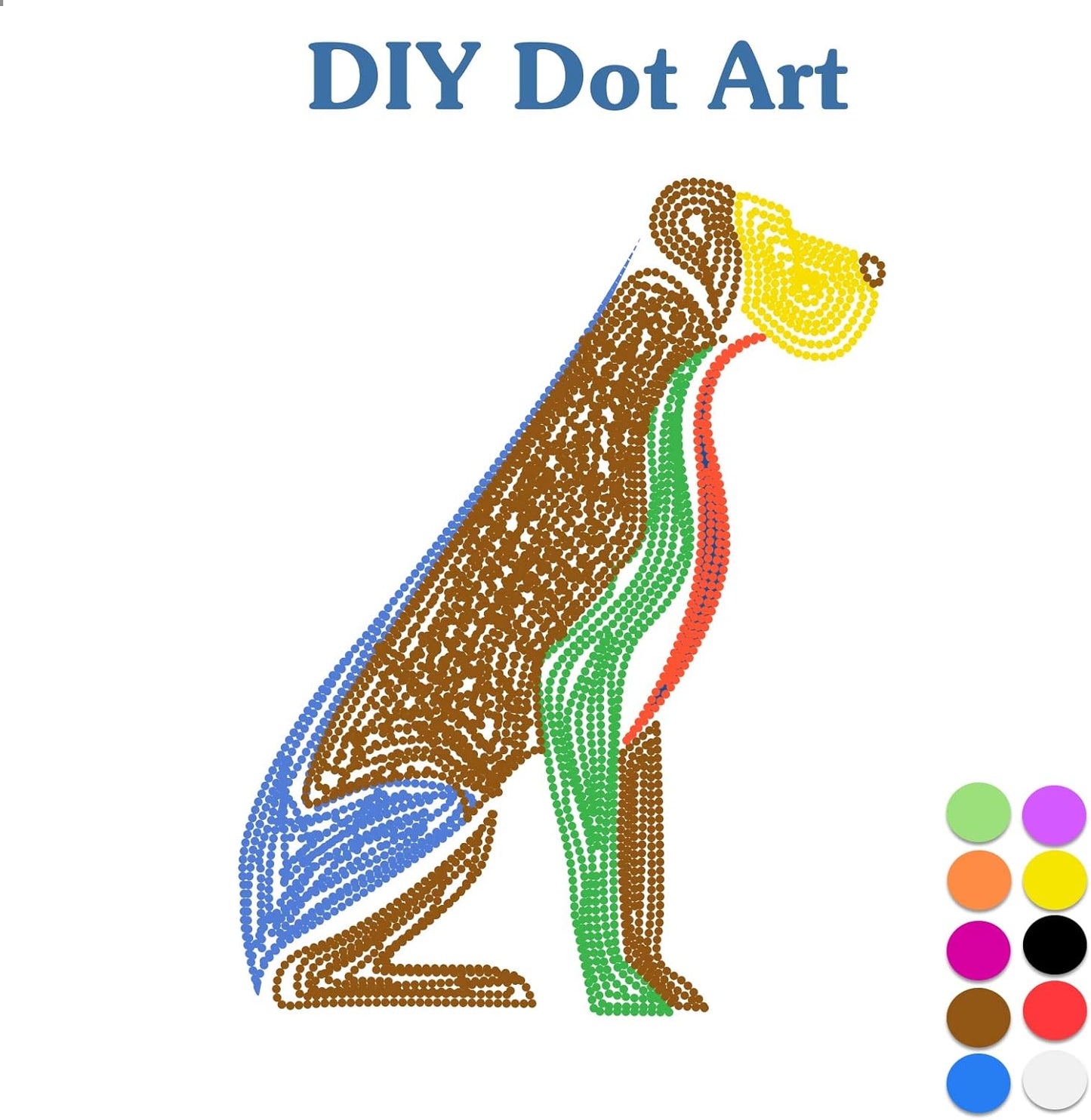 1/2 Inch Solid Round Color Coding Labels Roll, Self-Adhesive Circle Dot Sticker 10 Assorted Colors for Inventory and Home Organize, File Classification, 10 Colors (10000)