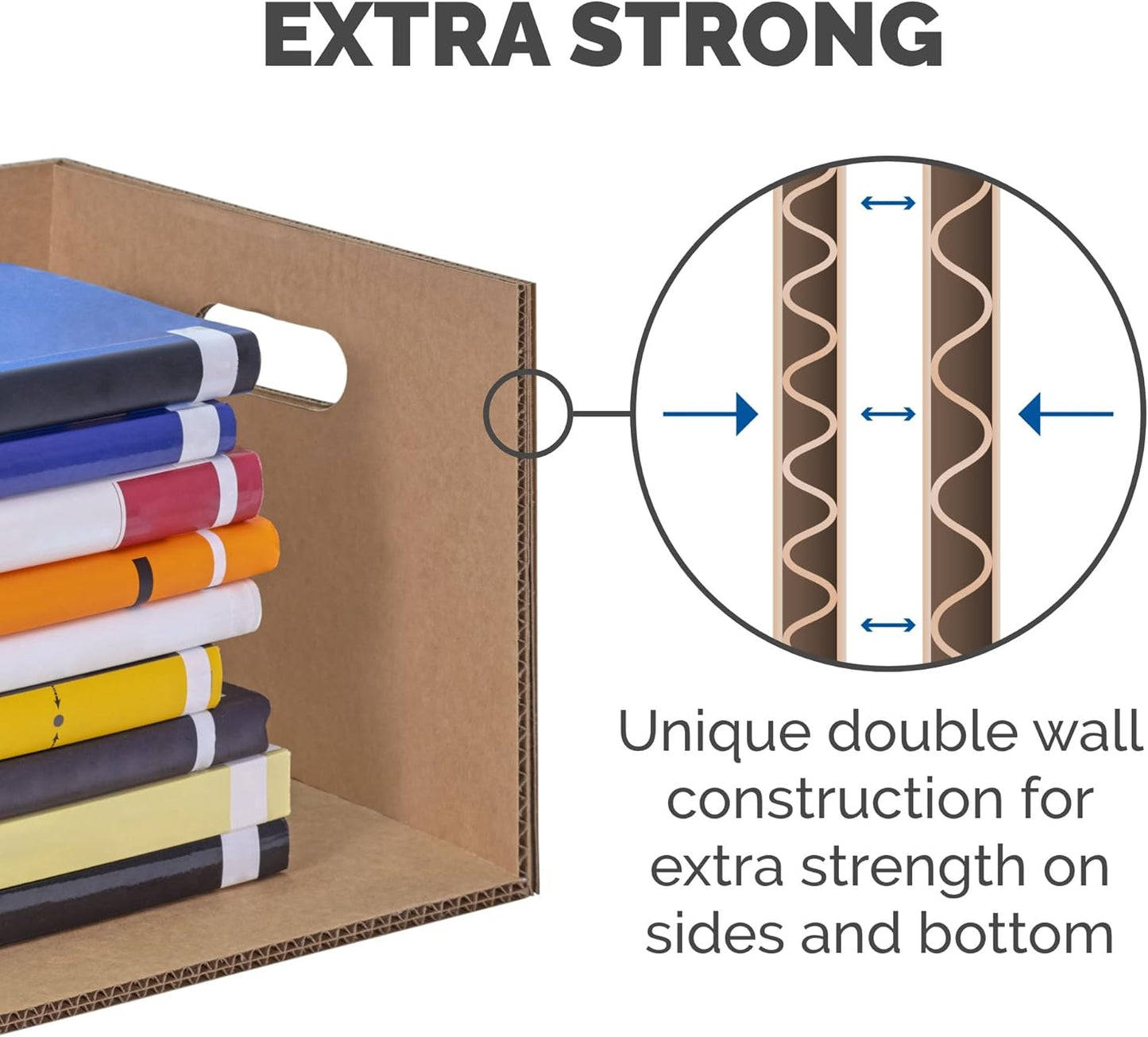 Bankers Box Medium Classic Moving Box 10 Pack, Reinforced Handles, Tape-Free Assembly, Box with Lid, 19-in x 14.5-in x 15.5-in (7717204)