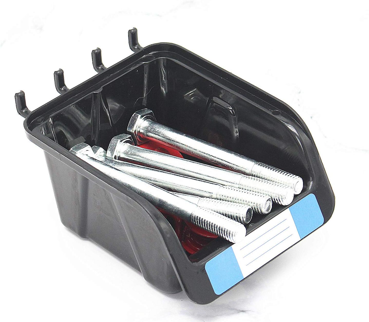 Pegboard Bins Kit 12 PACK Black Pegboard Parts Storage Tool Peg Borad Workbench Bins Organize Hardware,Attachments,Accessories (12 Pack)