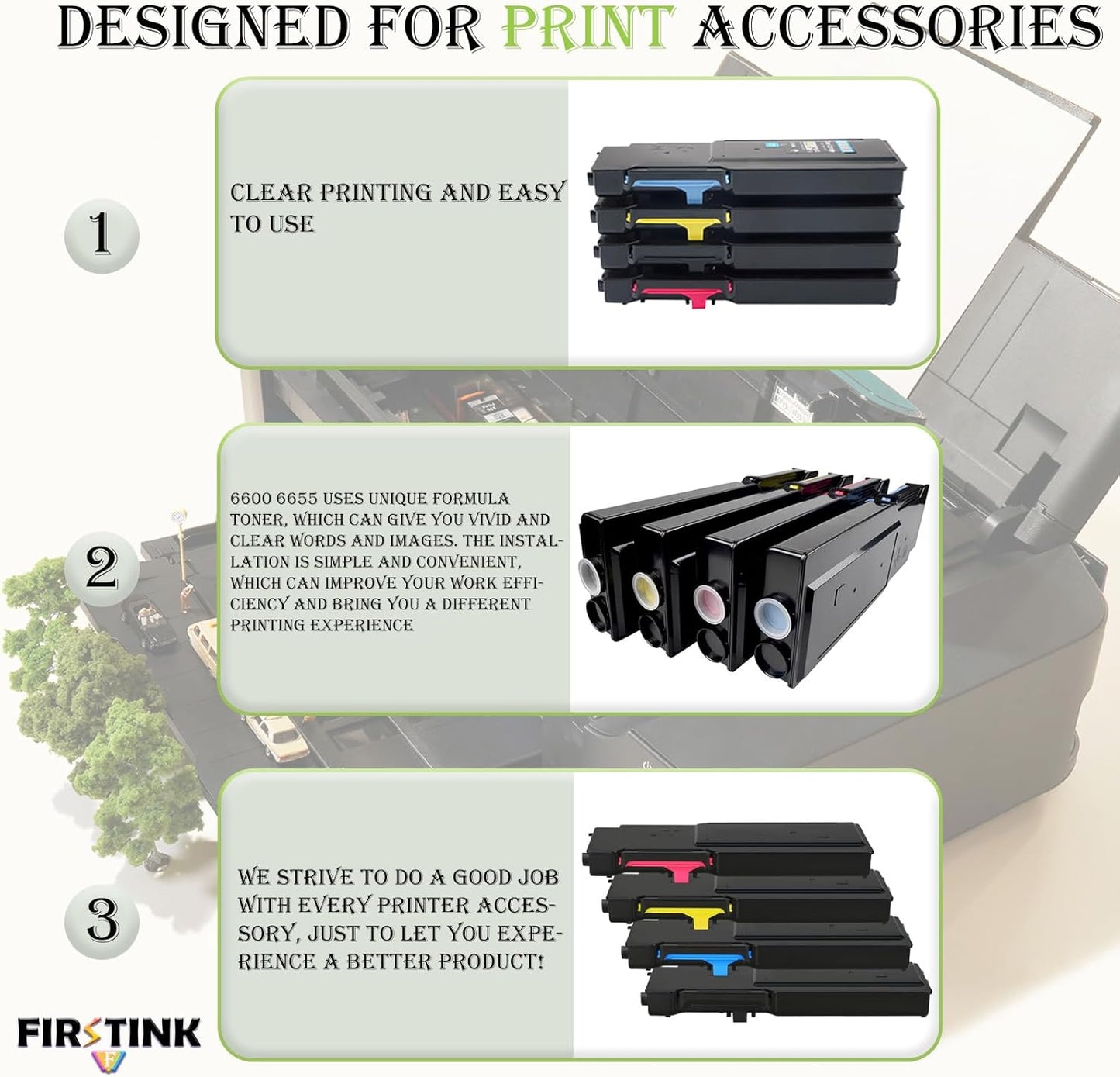 High Capacity Phaser 6600 WorkCentre 6605 Toner Cartridge 106R02228 106R02227 106R02226 106R02225 Toner Cartridges Replacement for Xerox Phaser 6600 6600N 6600DN WorkCentre 6605N 6605DN Printer