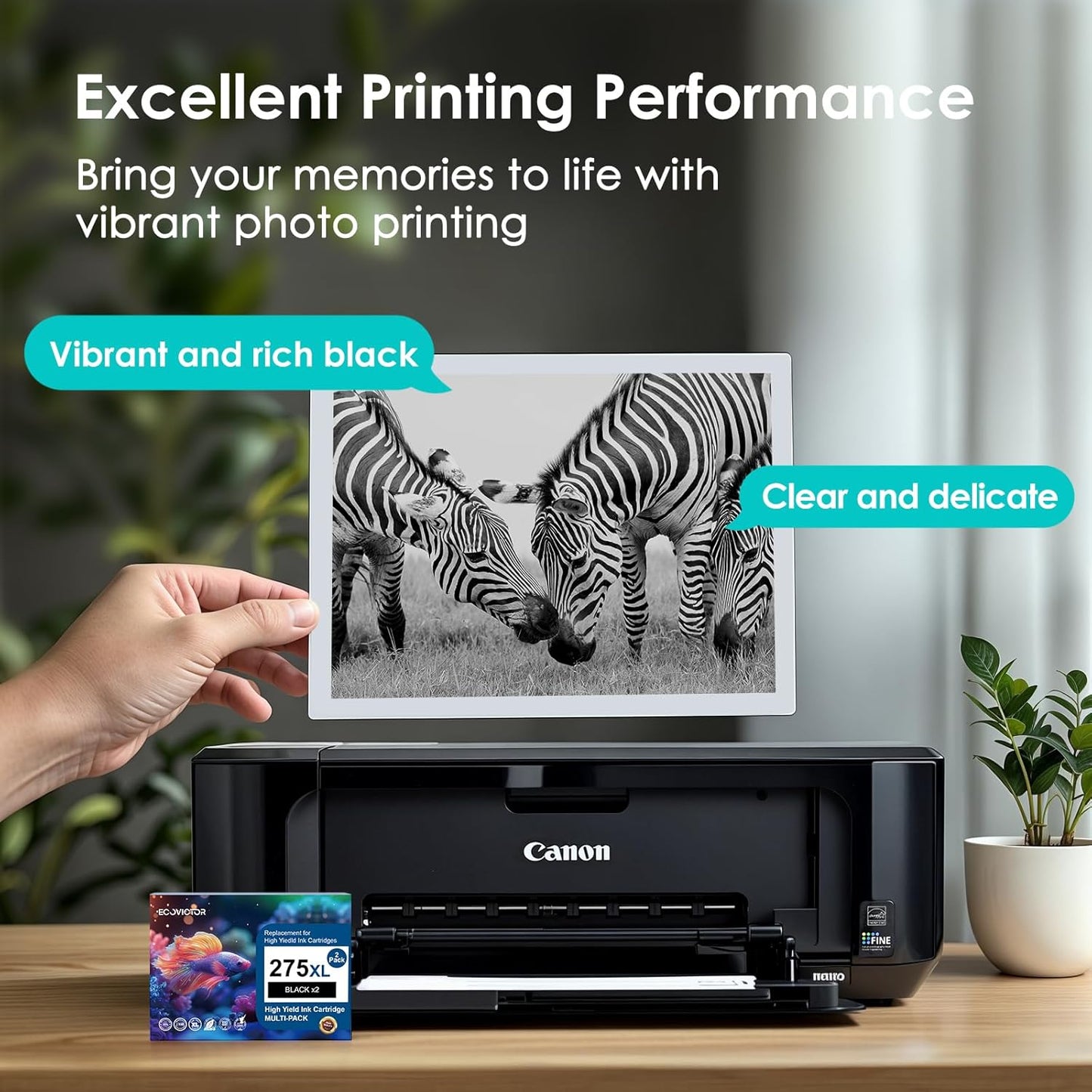 EcoVictor Remanufactured PG-275 Black Ink Cartridge Replacement for Canon 275XL PG275 Cannon PG-275XL PG275XL Black 2 Pack Ink for PIXMA TR4720 TR4700 TR4722 TS3522 TS3722 TS3500 TS3520 TS3700 Printer