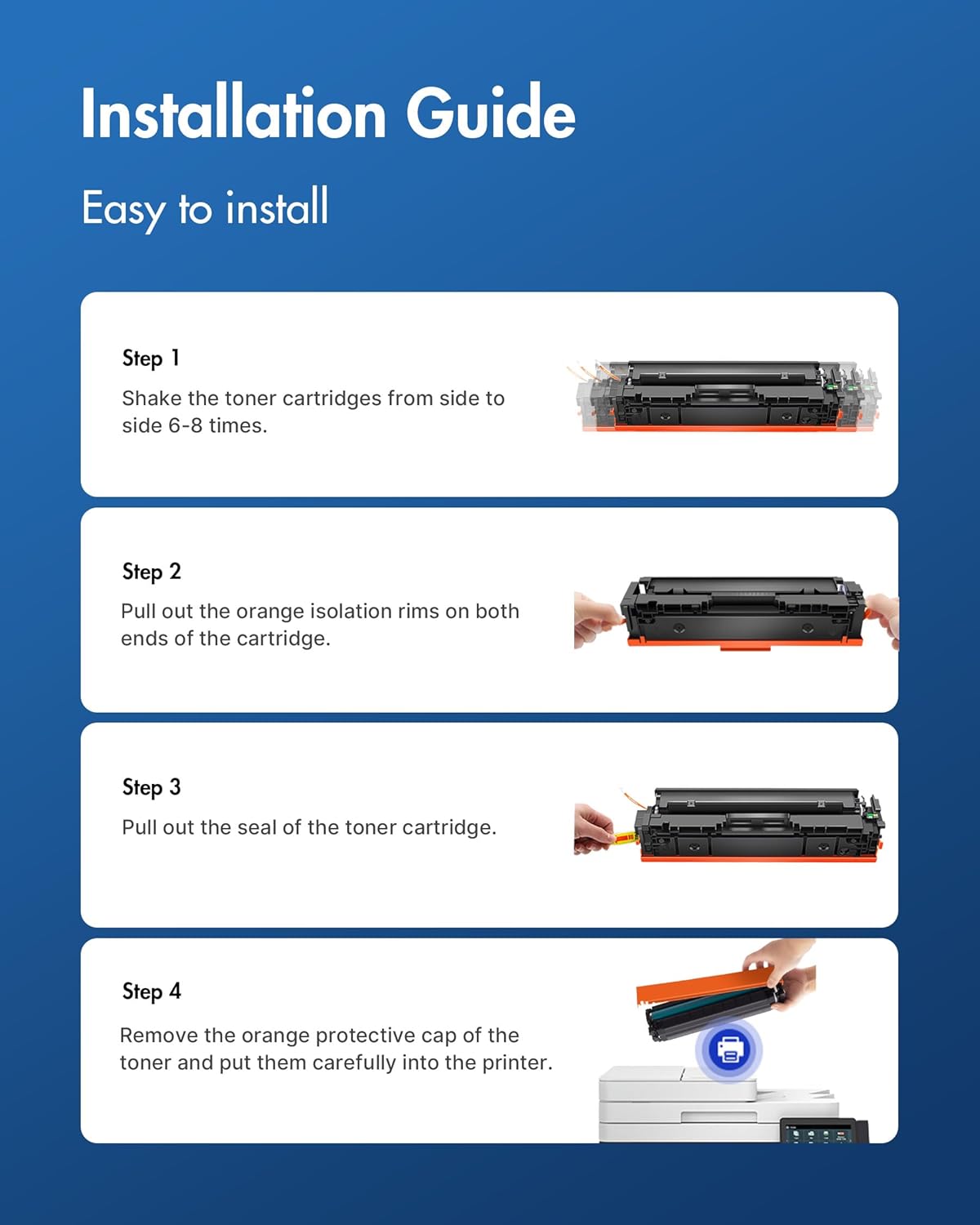 414A Black Toner Cartridge (With Chip) - 2 Pack Compatible Replacement for HP 414A Black Toner Cartridge 414X Works with HP Color Laserjet Pro MFP M479fdw M454dw M454dn M455dn M479fdn Printer | W2020A