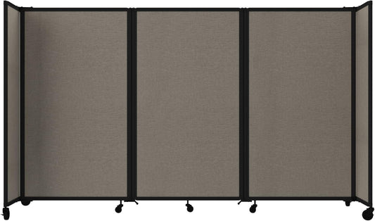 Versare Room Divider 360 Portable Wall Partition | Folding Panels | Large Freestanding Divider | Locking Wheels | Temporary Room Separator