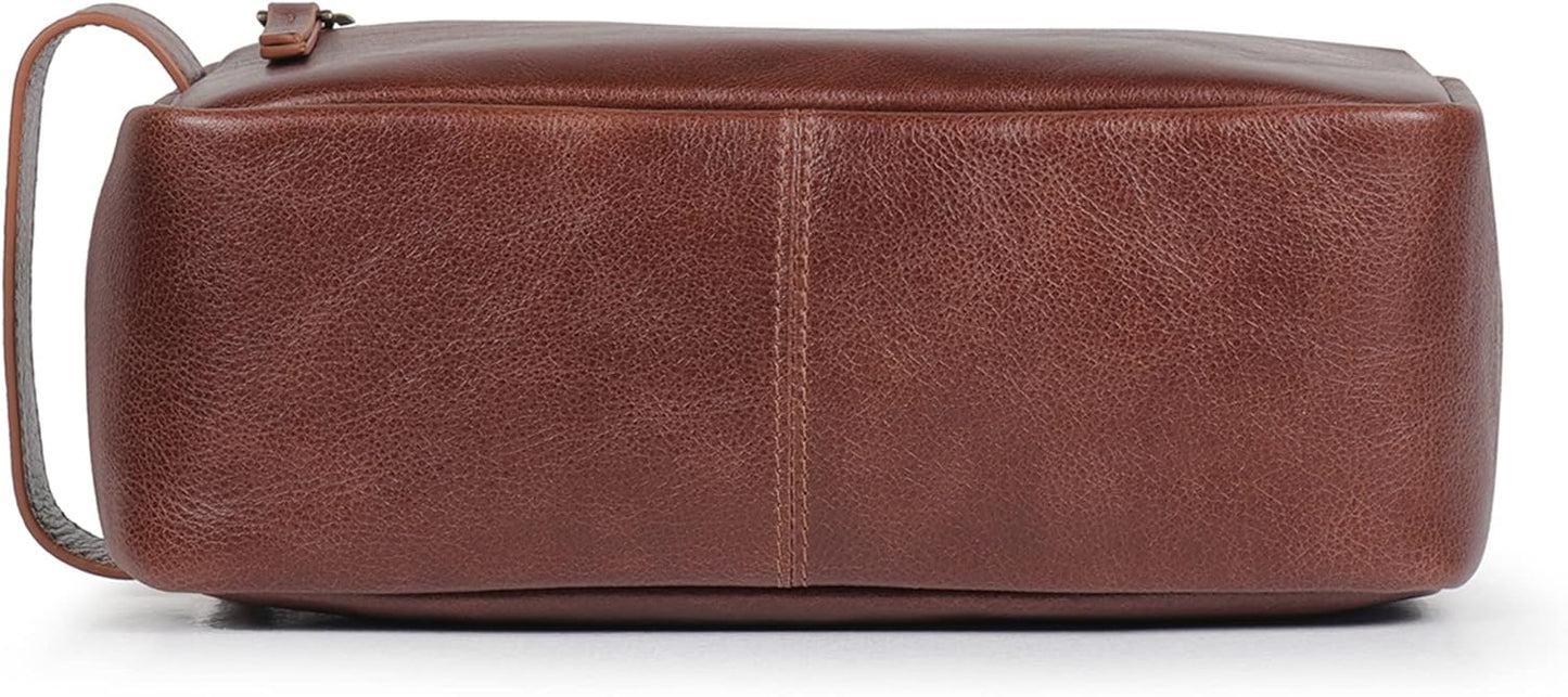 Londo Genuine Leather Travel Toiletry Bag – Makeup, Shaving Organizer, Dopp Kit for Men & Women, Durable & Stylish Travel Accessory