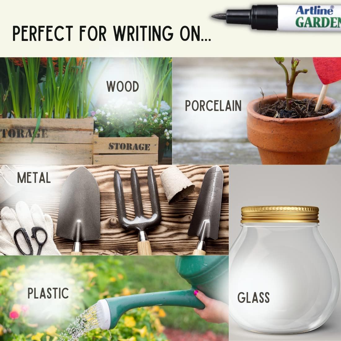 Shachihata Garden Marker, Waterproof, Permanent, .8mm Nib, Black