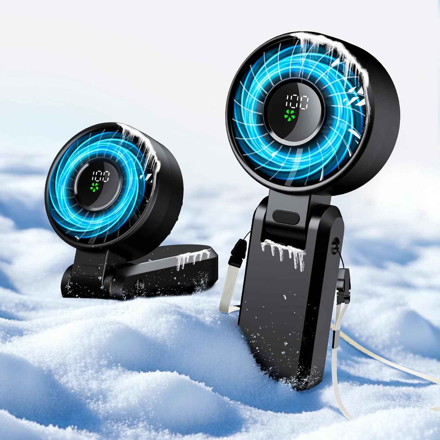 【5200mAh】Portable Handheld Fans for Travel, High-Speed Motor, Rechargeable Hand Held Fan, 5 Speed,180°Foldable, Small Personal Fan,4-IN-1 Hand/Desk/Waist/Neck Fans,Summer Beach Travel Essentials