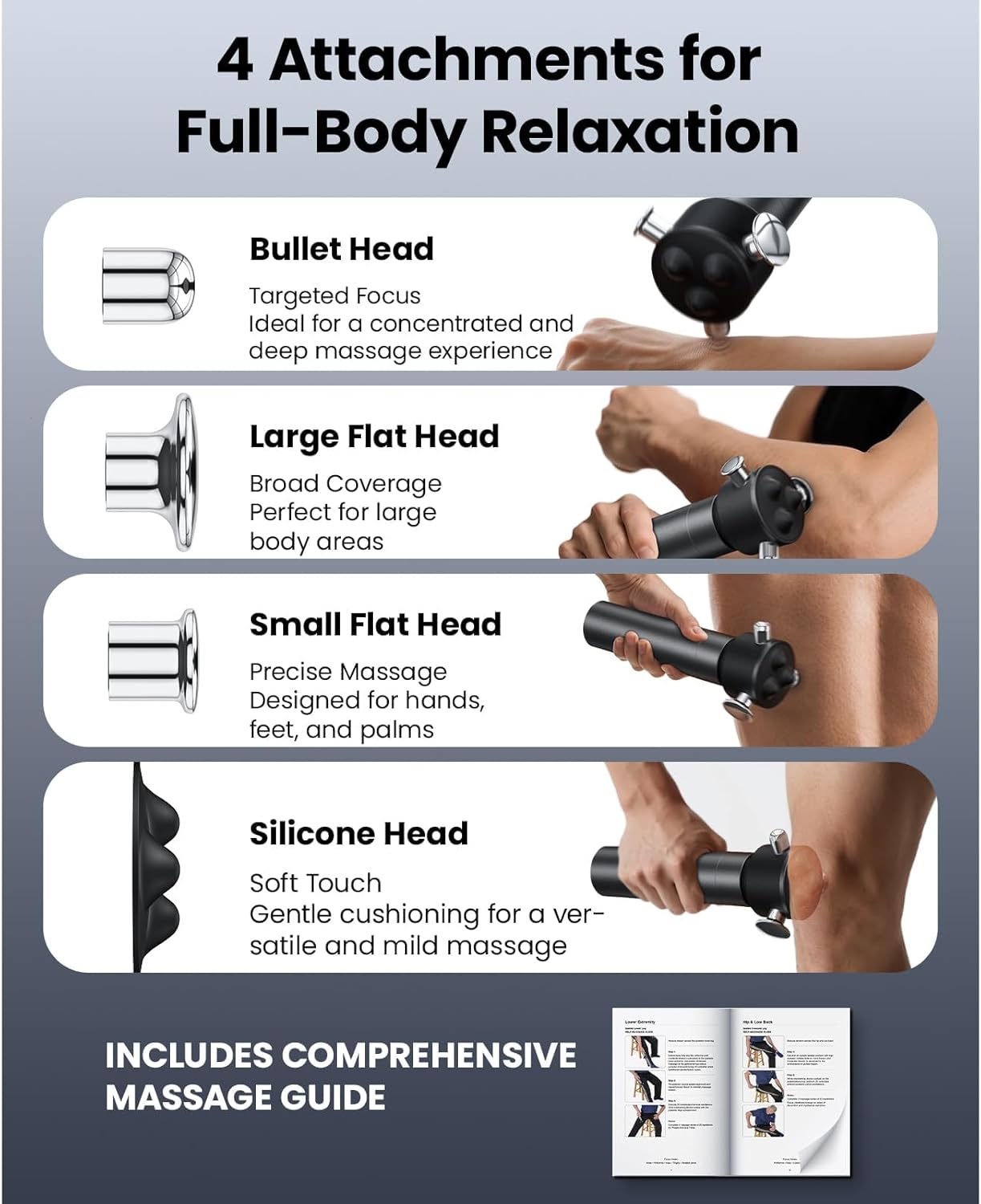BOB AND BRAD VibeFlow Vibration Massager (Not Percussion), FSA-HSA Eligible, 116Hz Deep Tissue Therapy Massage Gun for Sensitive Joints, Muscle Pain Relief, Fascia Release, Trigger Points & Full Body