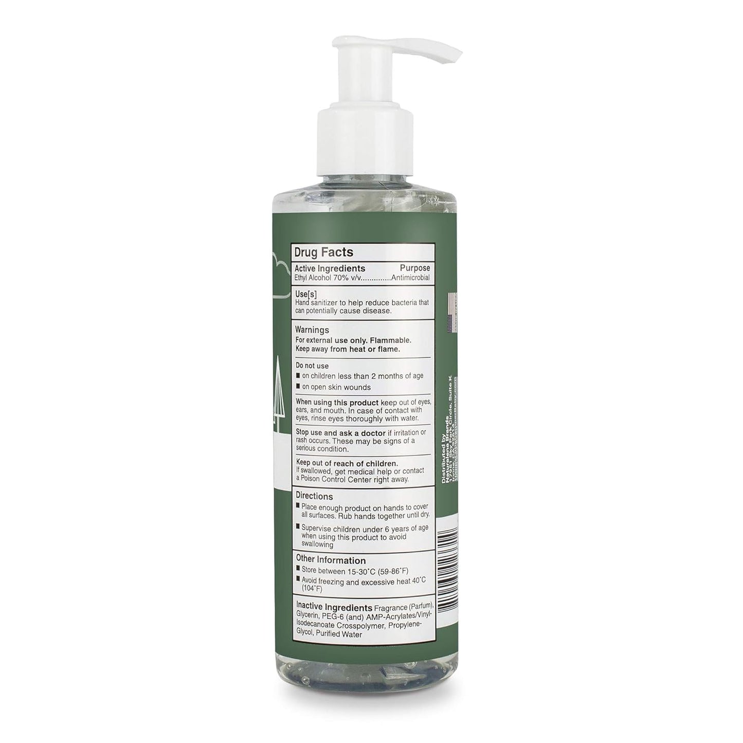 Happy Little Camper Hand Sanitizer with Lemon Zest Scent - Moisturizing Gel with Vitamin E & Antimicrobial Formula- Contains 70% Ethyl Alcohol - Travel Size, Made in USA - 8 Fl Oz, 236ml - 24 Bottles