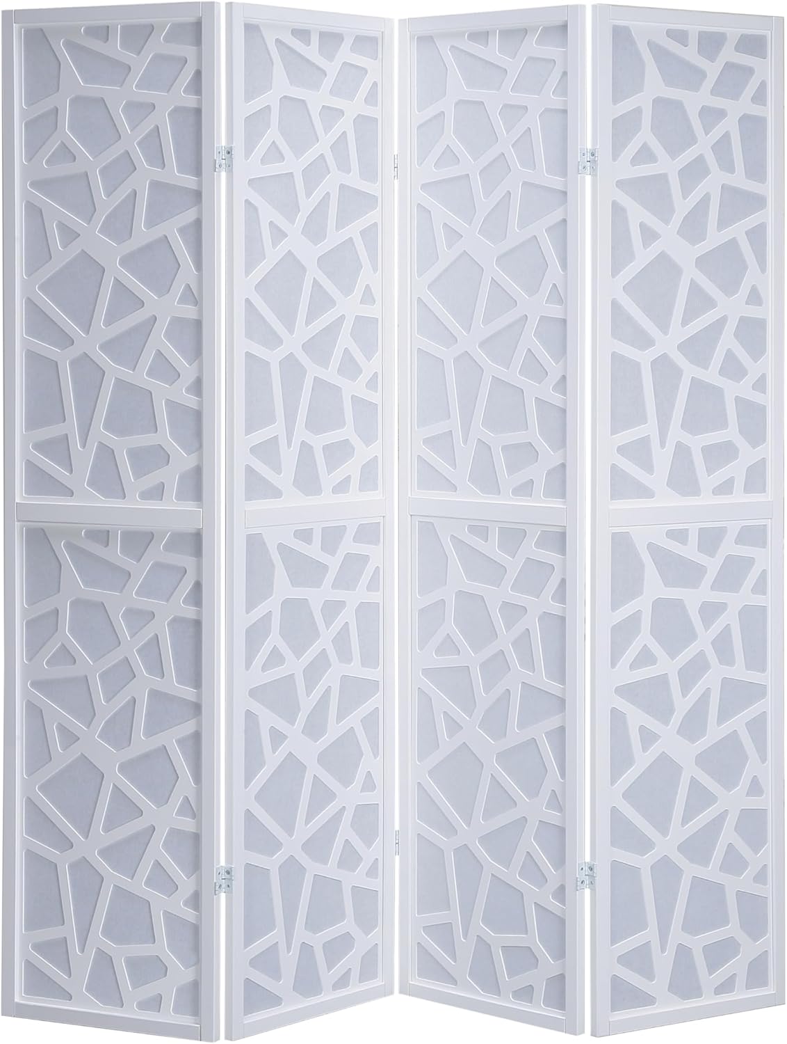 NicBex Room Divider 4 Panel Room Dividers with Paper-Looking Partition Room Dividers and Folding Privacy Screens Wall Divider for Home, Office, Room Separation,70" W x 1" D x 70" H, White - Lumora Desk