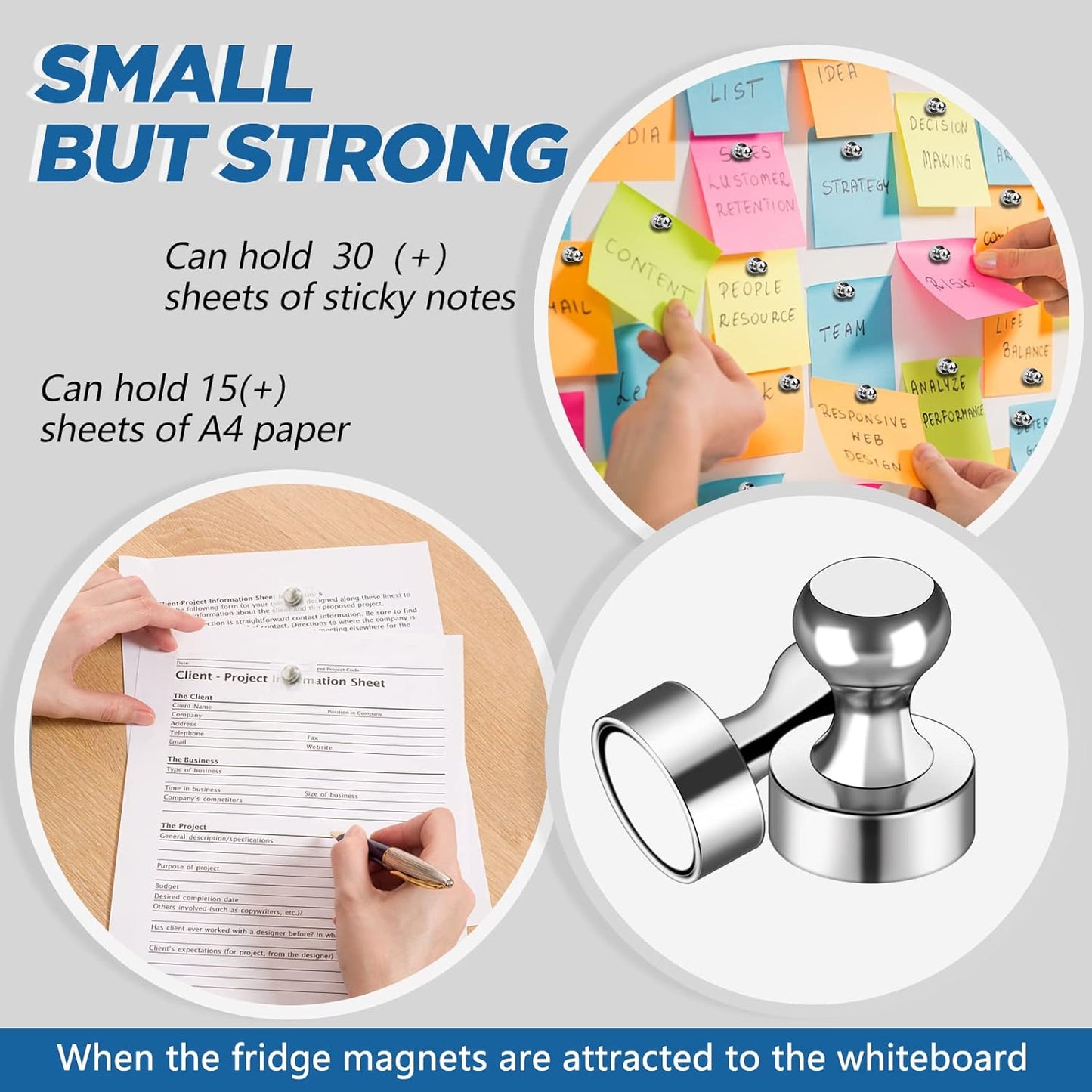 LOVIMAG 12Pcs Fridge Magnets Push Pins for Kitchen, Whiteboard, Office, Classroom and Map - Refrigerator Magnets for Adults