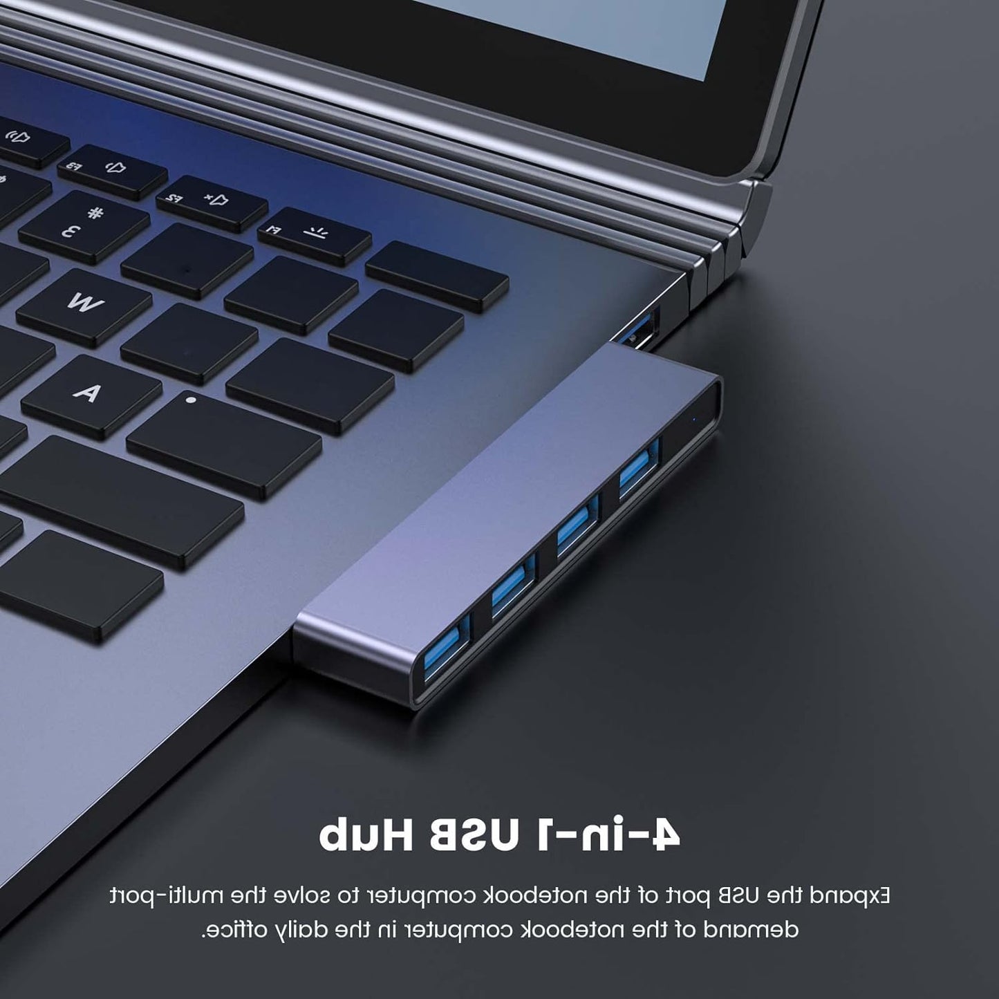 USB Hub, Fidioto 4-Port USB Hub(1 * 3.0 Hub, 3 * 2.0 Hub) USB Splitter for Laptop,Windows PC,Mac,Printer,Flash Drive,Mobile HDD, Notebook PC
