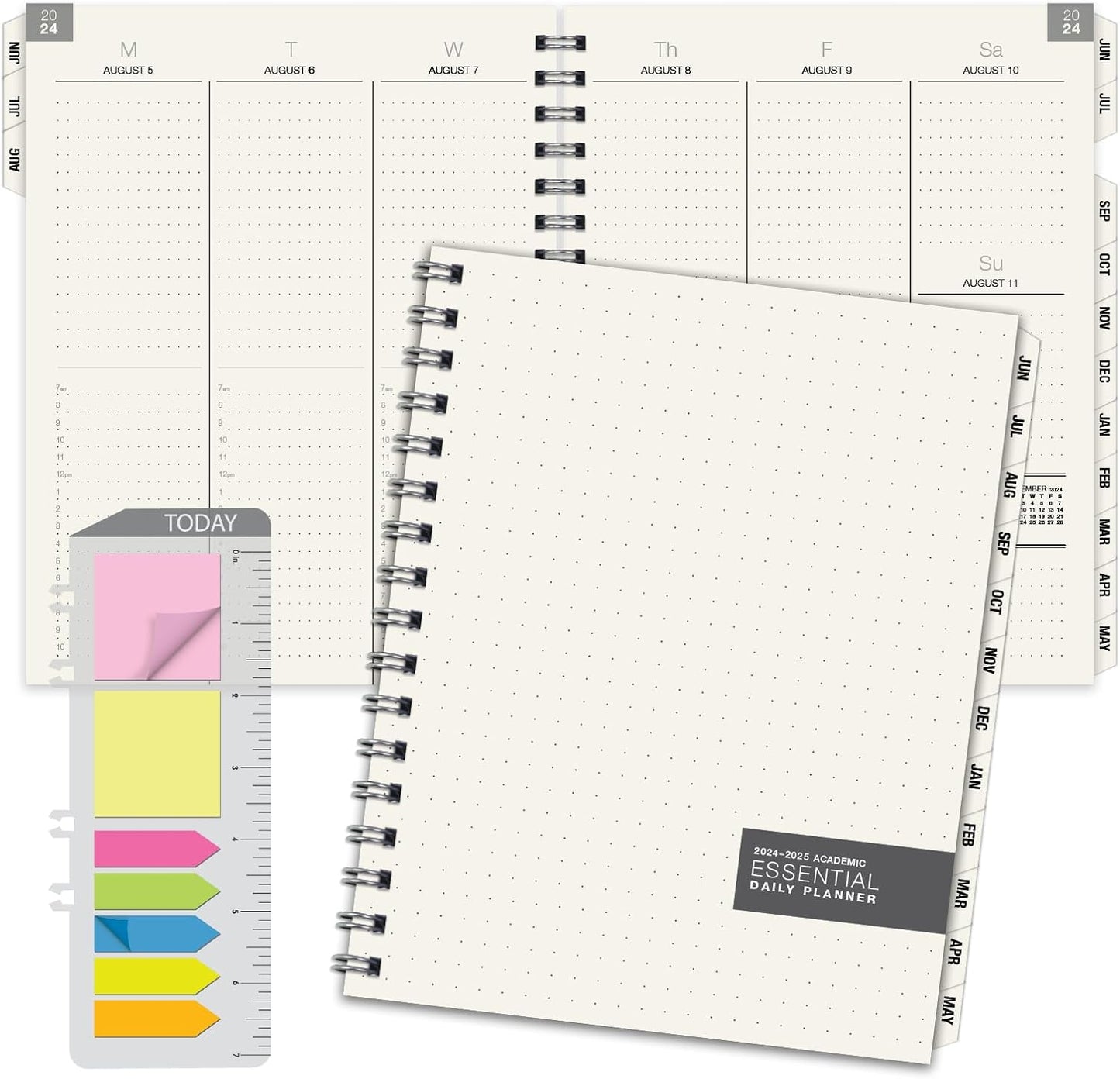 Global Printed Products Essential 7"x9" Monthly & Weekly 2024-2025 Planner - (7" x 9" - June 2024 Through July 2025)