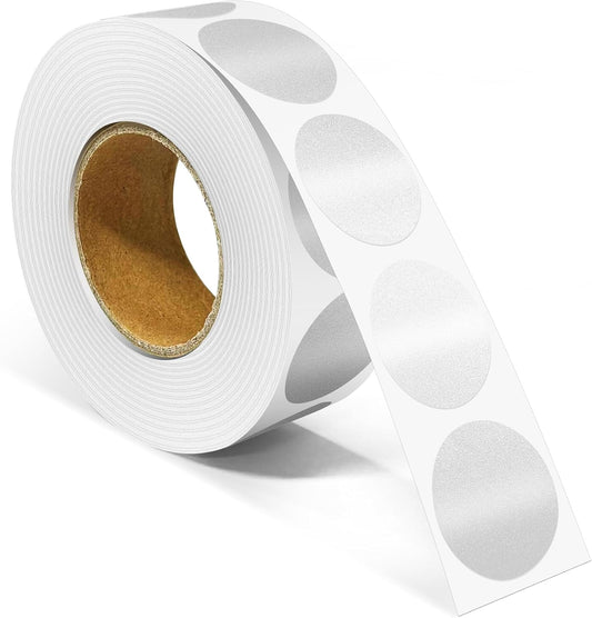 1 Inch Round Color Coding Labels, 1000 Dots Per Roll Sliver Color Coded Dot Stickers, Round Color Dot Labels for Organizing, Filing, and Storage