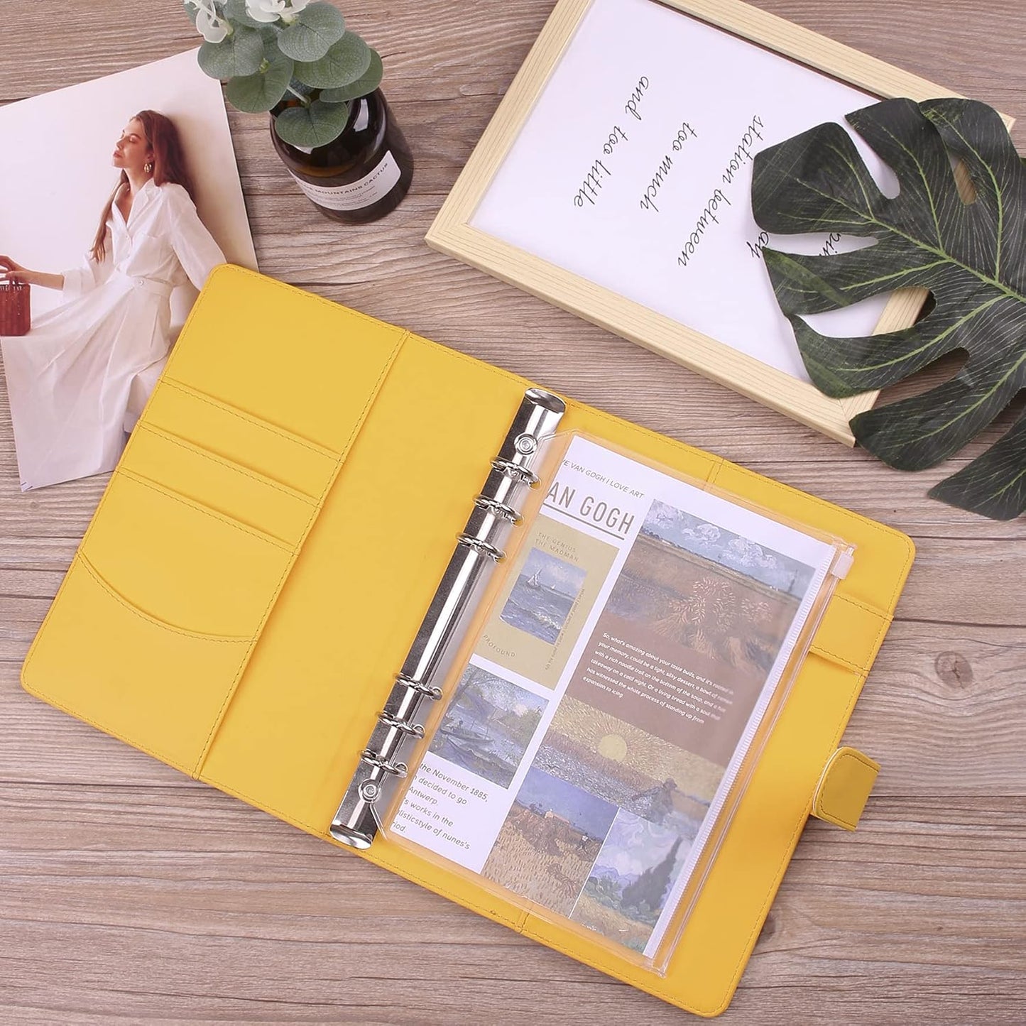 Money Saving Binder, Savings Challenges Book with for Cash Envelopes, 12pcs Zipper Envelopes A5 Budget Binder, Budget Planner for Managing Budgets and Saving Money (Yellow-9.2IN)