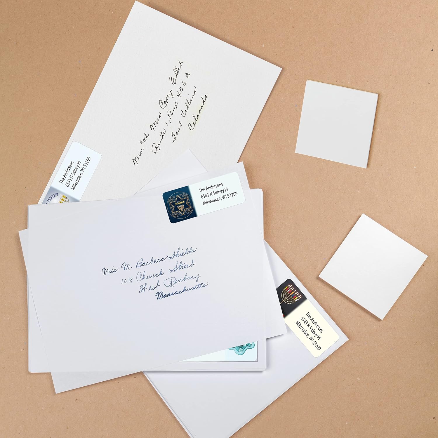 Customized Personalized Address Labels - Made in The USA by Kenco (500 Labels, Hannukah) - Lumora Desk