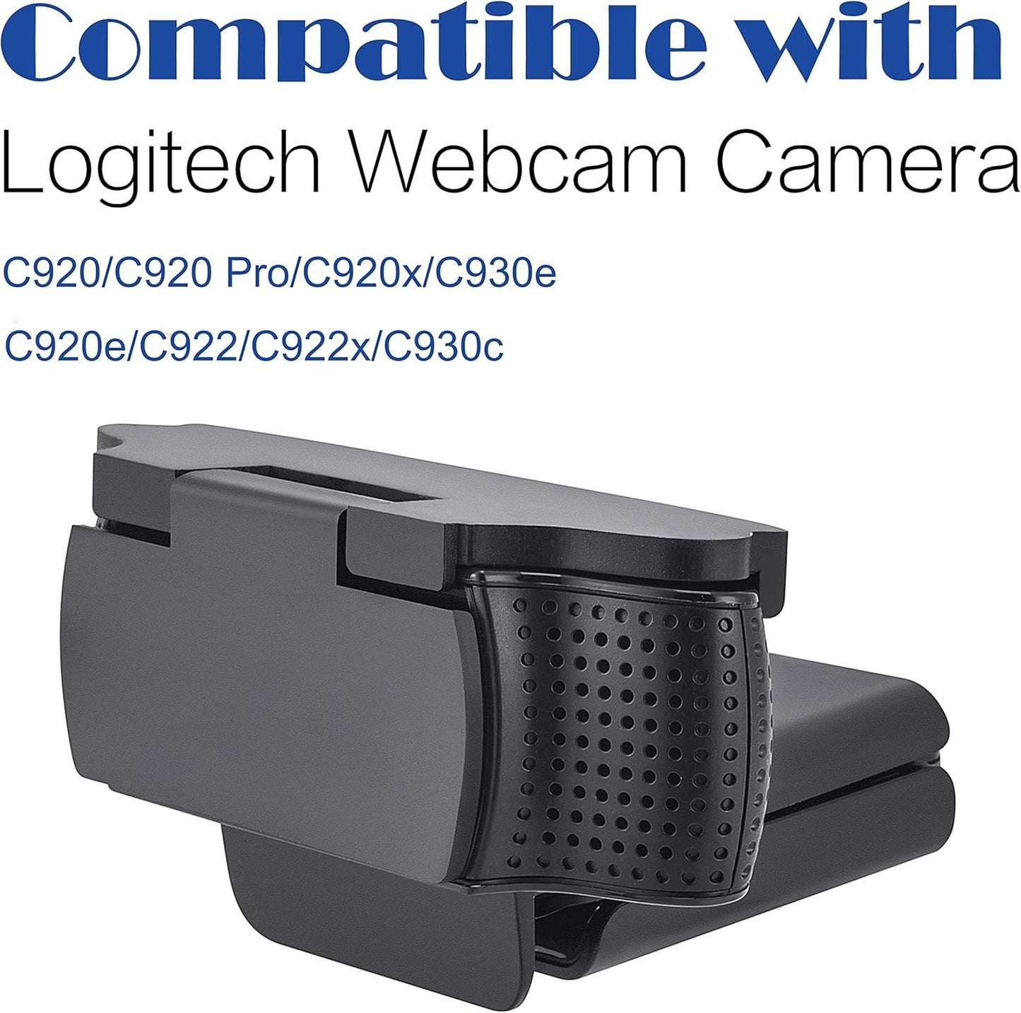 imluckies Webcam Cover for Logitech C920/ C920x/ C930e/ C922x/ C922 HD Pro Stream Webcam, Physical Anti-Peeping, Camera Privacy Shutter Cover Protect Lens and Security, Black