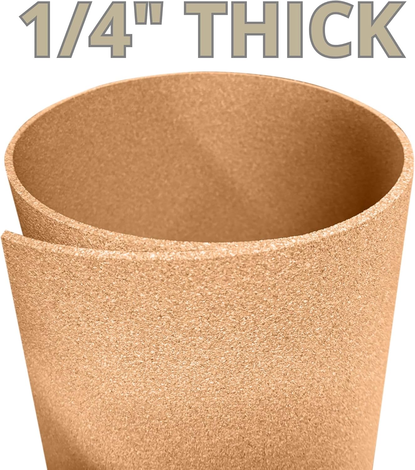 Manton Cork Premium Cork Roll - 4' x 5' x 1/4", 100% Natural Facing Grade Material for Bulletin Boards, Decorative Photo and Message Push Pin Displays - Perfect for Home, School, and Office