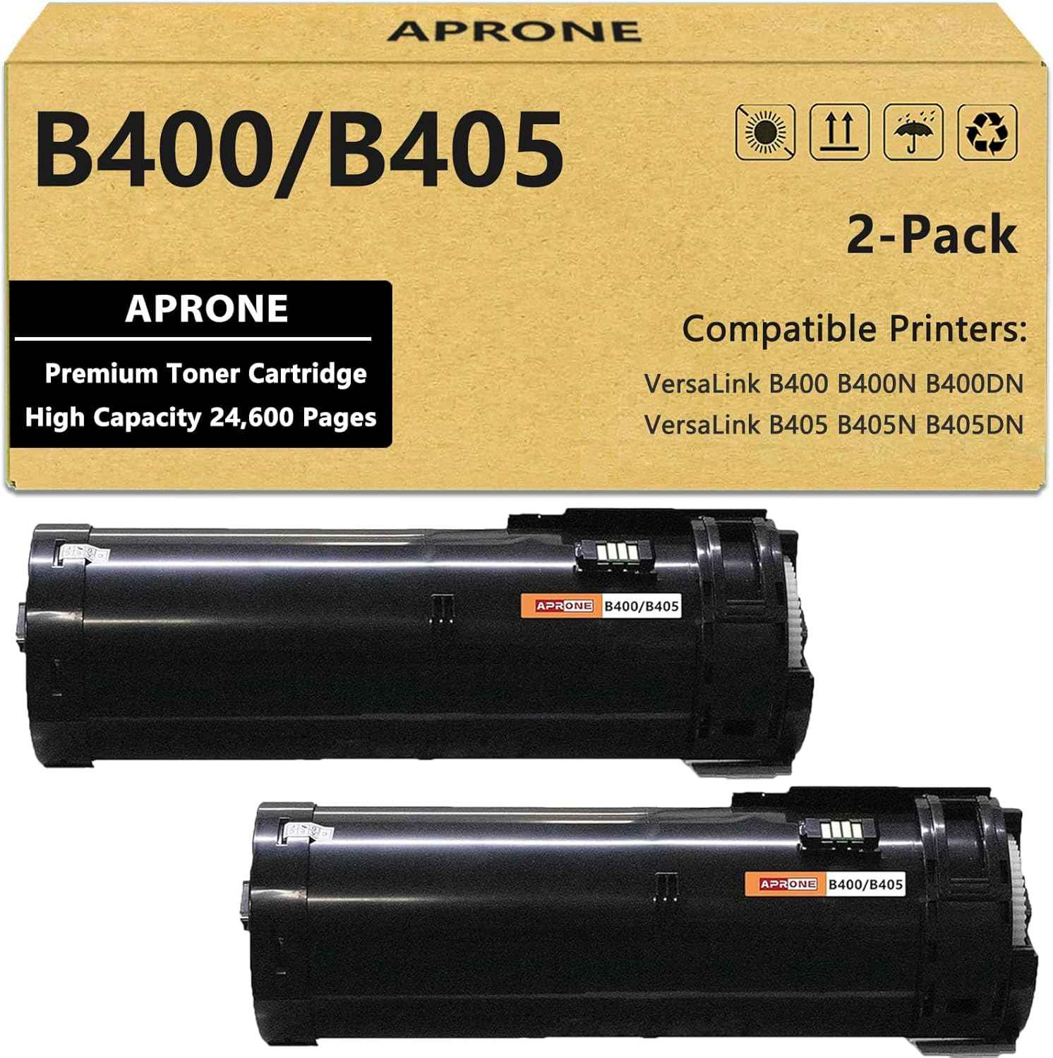APRONE B400 B405 Black Toner Cartridge 106R03584 Replacement for Xerox VersaLink B405 B400 B400DN B400N B405DN Printer (24,600 Pages, 2-Pack)