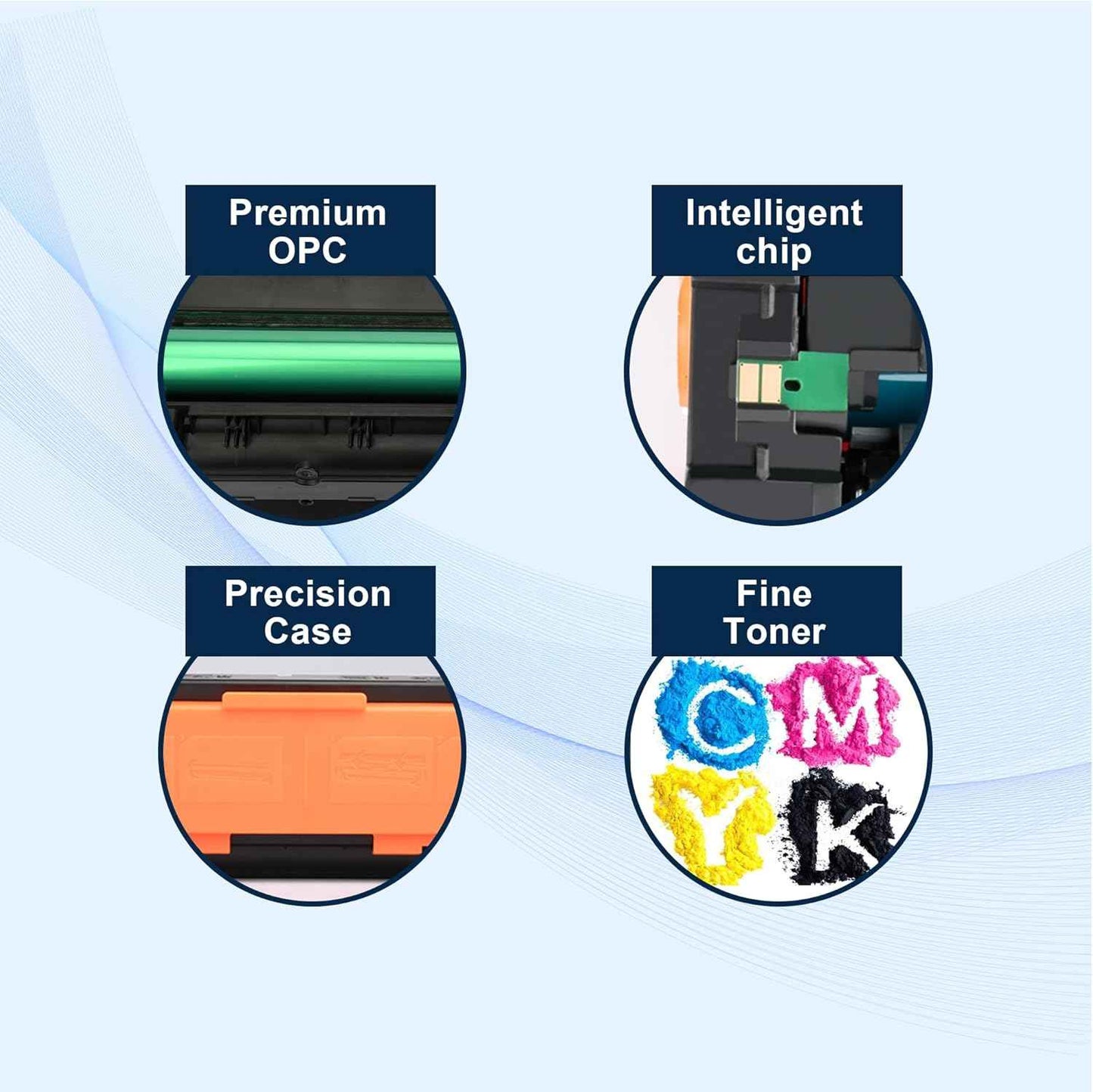 414A Toner Cartridges Replacement for HP Color LaserJet Pro MFP M479fdw MFP M479fdn, Enterprise MFP M454dw M454dn M480f M479 M454 Printer Ink (Black,Cyan,Magenta,Yellow)