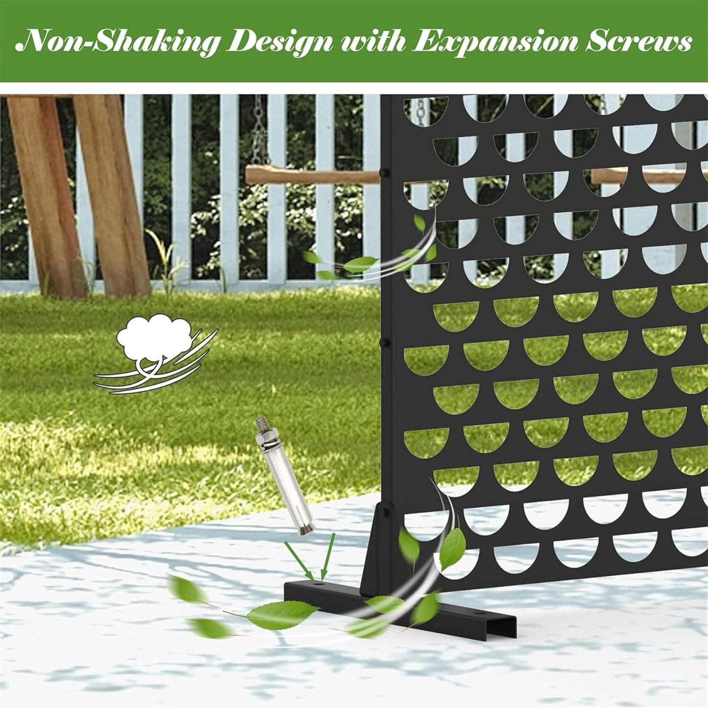 NicBex Room Divider 1 Panel Room Dividers with Semicircle Pattern Design Partition Room Dividers and Metal Privacy Screens Wall Divider for Outdoor, Room Separation,48.31"W x 15.75"D x 70.75"H, Black - Lumora Desk