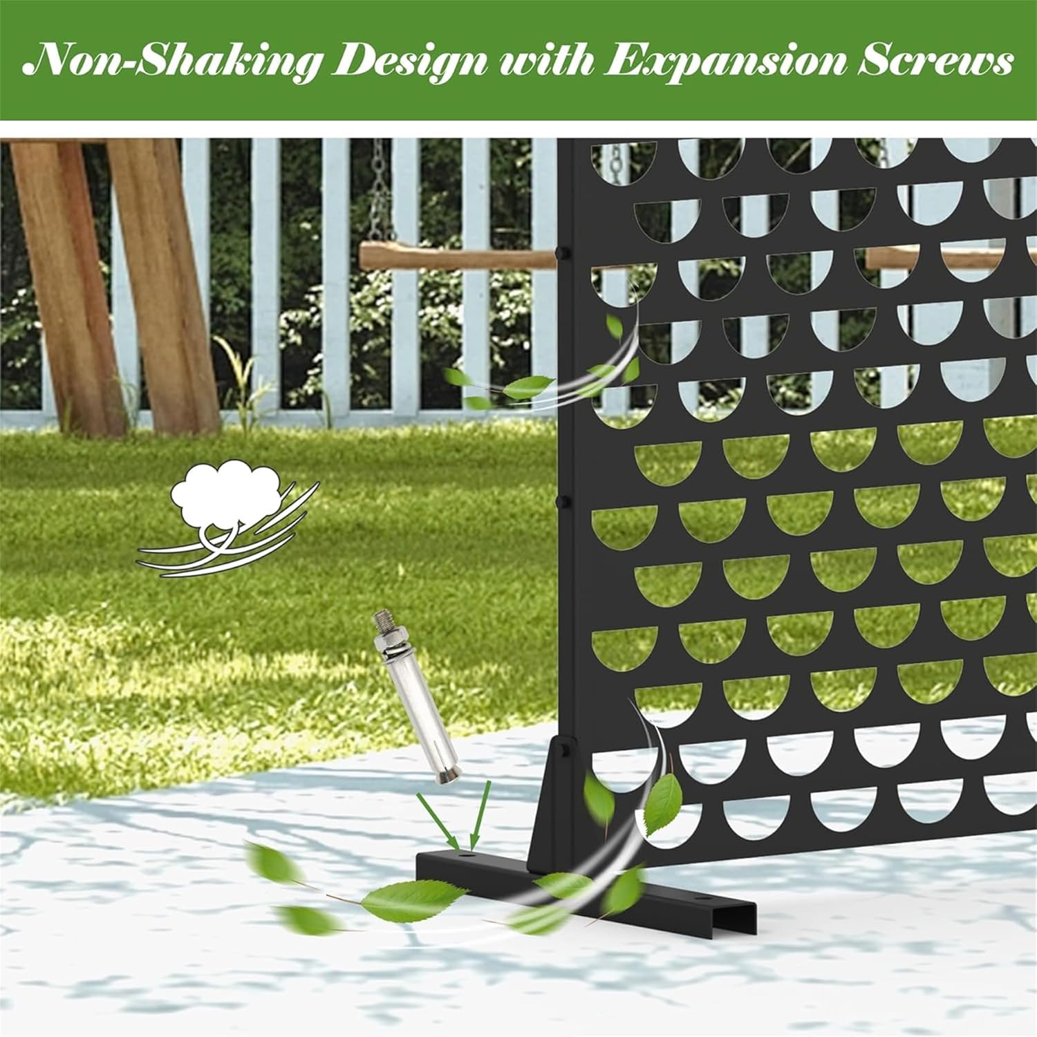 NicBex Room Divider 1 Panel Room Dividers with Semicircle Pattern Design Partition Room Dividers and Metal Privacy Screens Wall Divider for Outdoor, Room Separation,48.31"W x 15.75"D x 70.75"H, Black - Lumora Desk